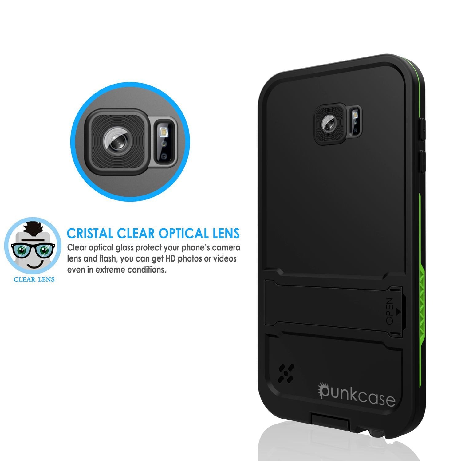 Galaxy S6 Waterproof Case, Punkcase SpikeStar Light Green Water/Shock/Dirt Proof | Lifetime Warranty - PunkCase NZ