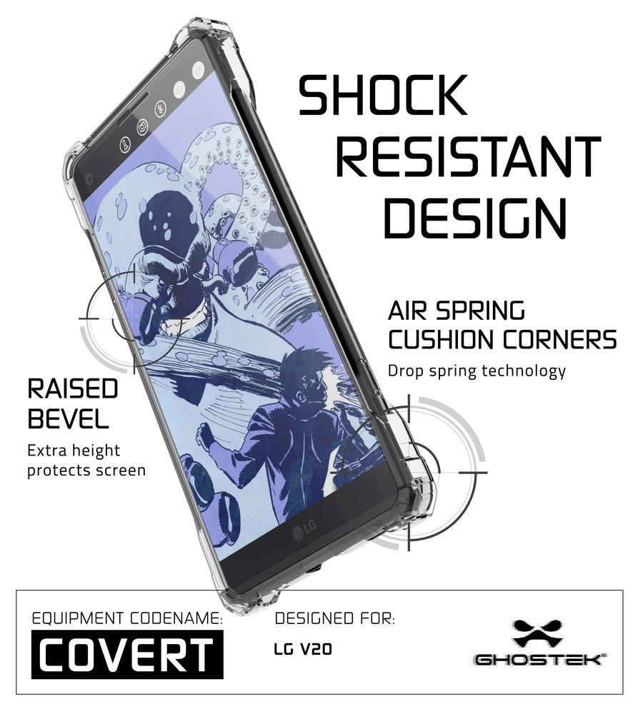 LG v20 Case, Ghostek® Covert Clear, Premium Impact Protective Armor | Lifetime Warranty Exchange - PunkCase NZ