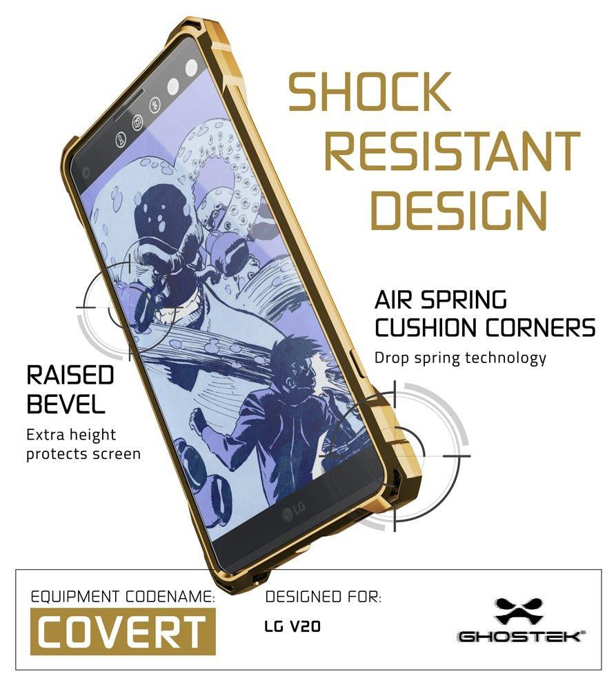 LG v20 Case, Ghostek® Covert Gold, Premium Impact Protective Armor | Lifetime Warranty Exchange - PunkCase NZ