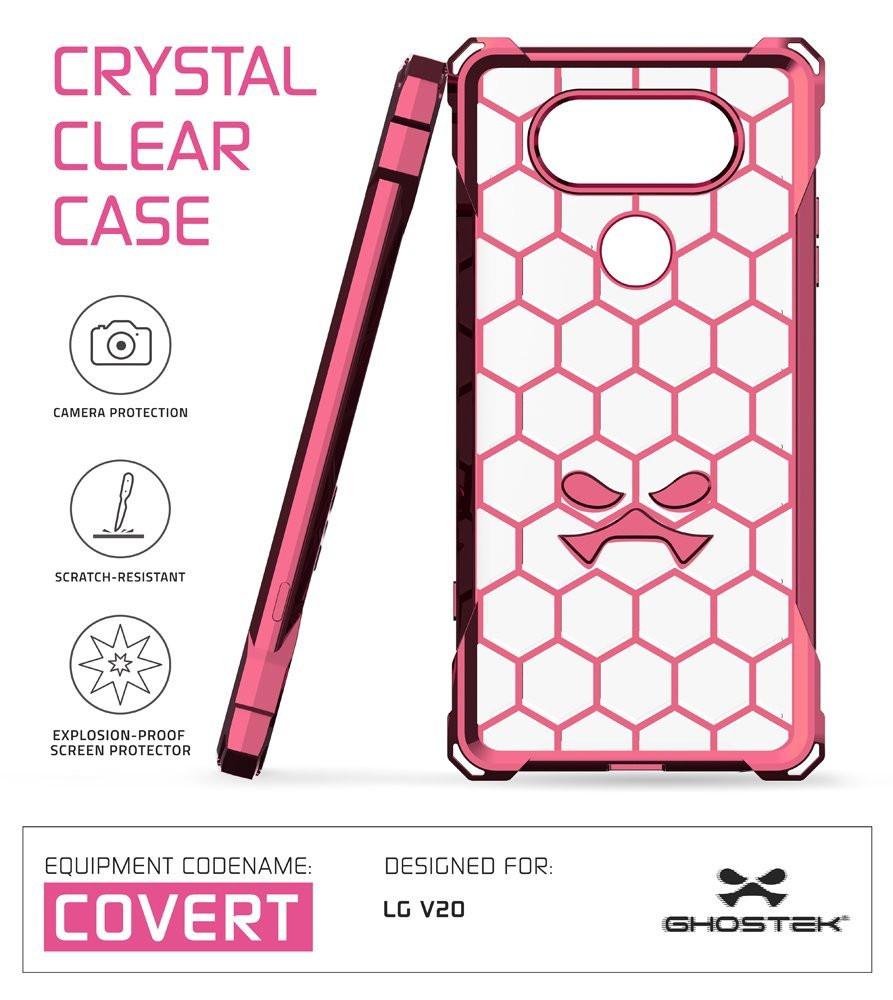 LG v20 Case, Ghostek® Covert Rose Pink, Premium Impact Protective Armor | Warranty - PunkCase NZ
