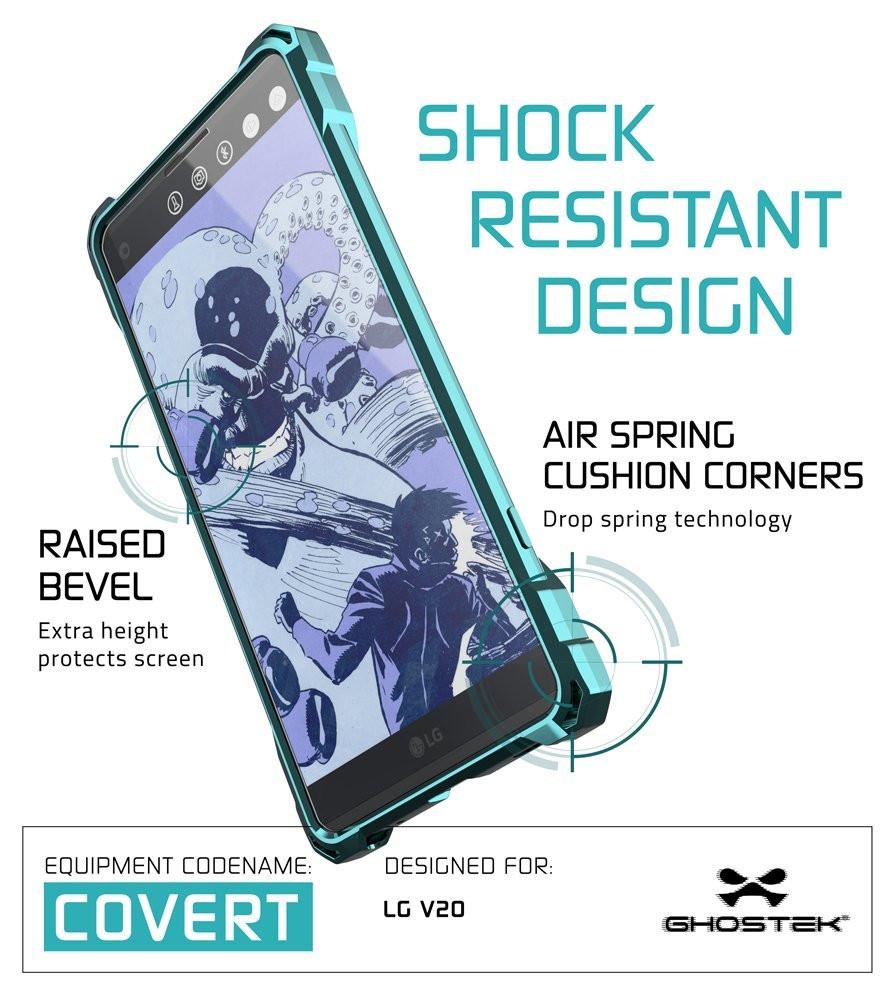 LG v20 Case, Ghostek® Covert Teal, Premium Impact Protective Armor | Lifetime Warranty Exchange - PunkCase NZ