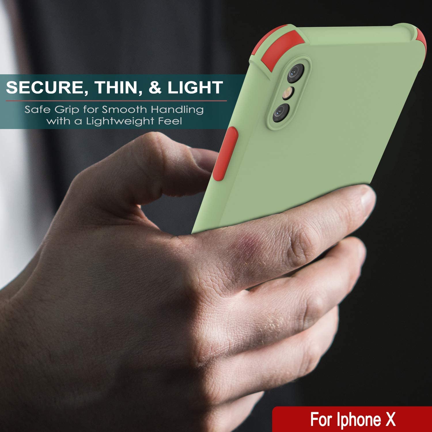 Punkcase Protective & Lightweight TPU Case [Sunshine Series] for iPhone X [Light Green]