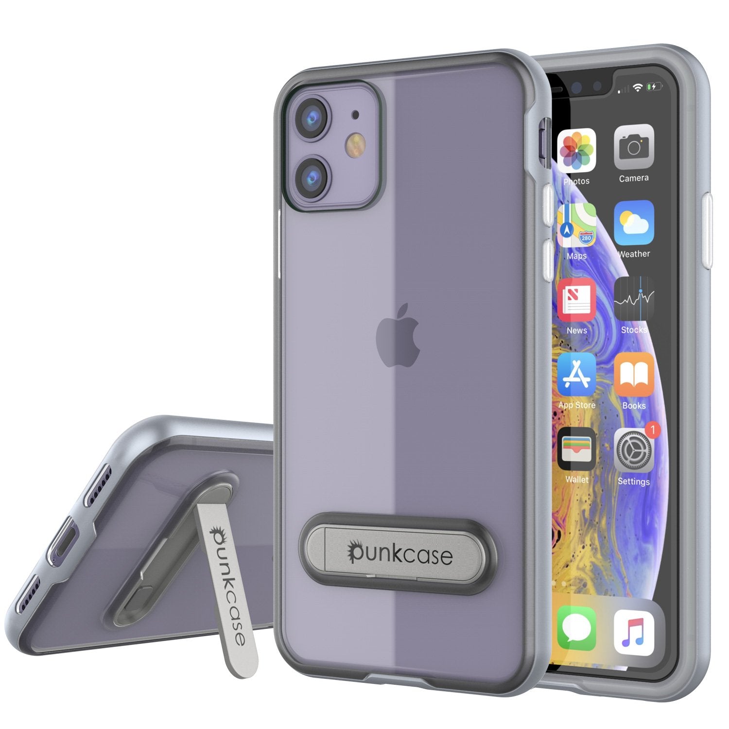 iPhone 12 Mini Case, PUNKcase [LUCID 3.0 Series] [Slim Fit] Protective Cover w/ Integrated Screen Protector [Silver]