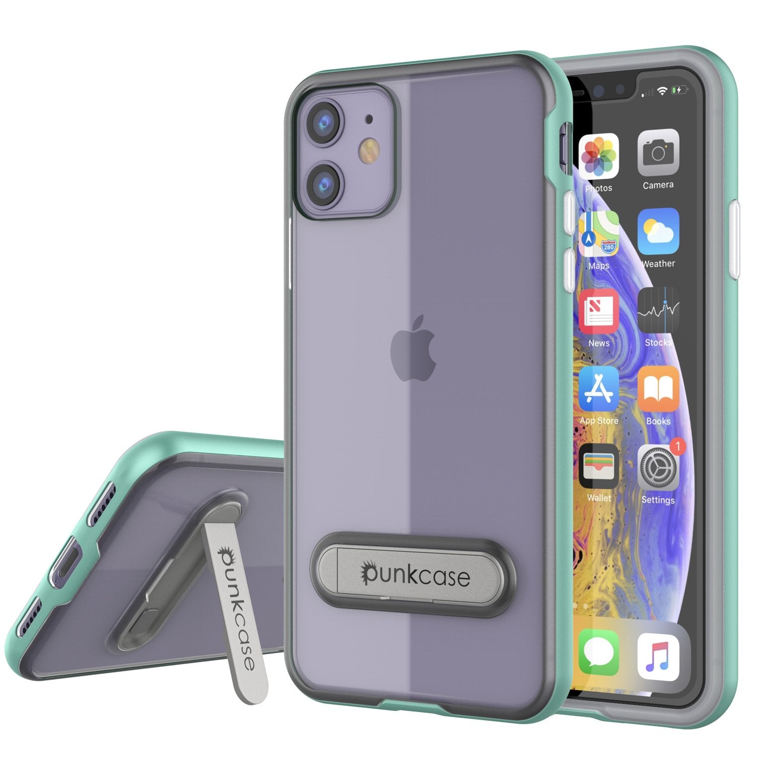 iPhone 12 Mini Case, PUNKcase [LUCID 3.0 Series] [Slim Fit] Protective Cover w/ Integrated Screen Protector [Teal]