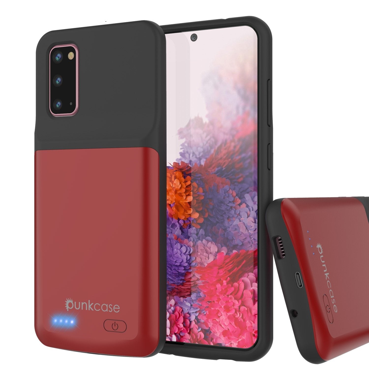 PunkJuice S20 Battery Case Red - Fast Charging Power Juice Bank with 4800mAh