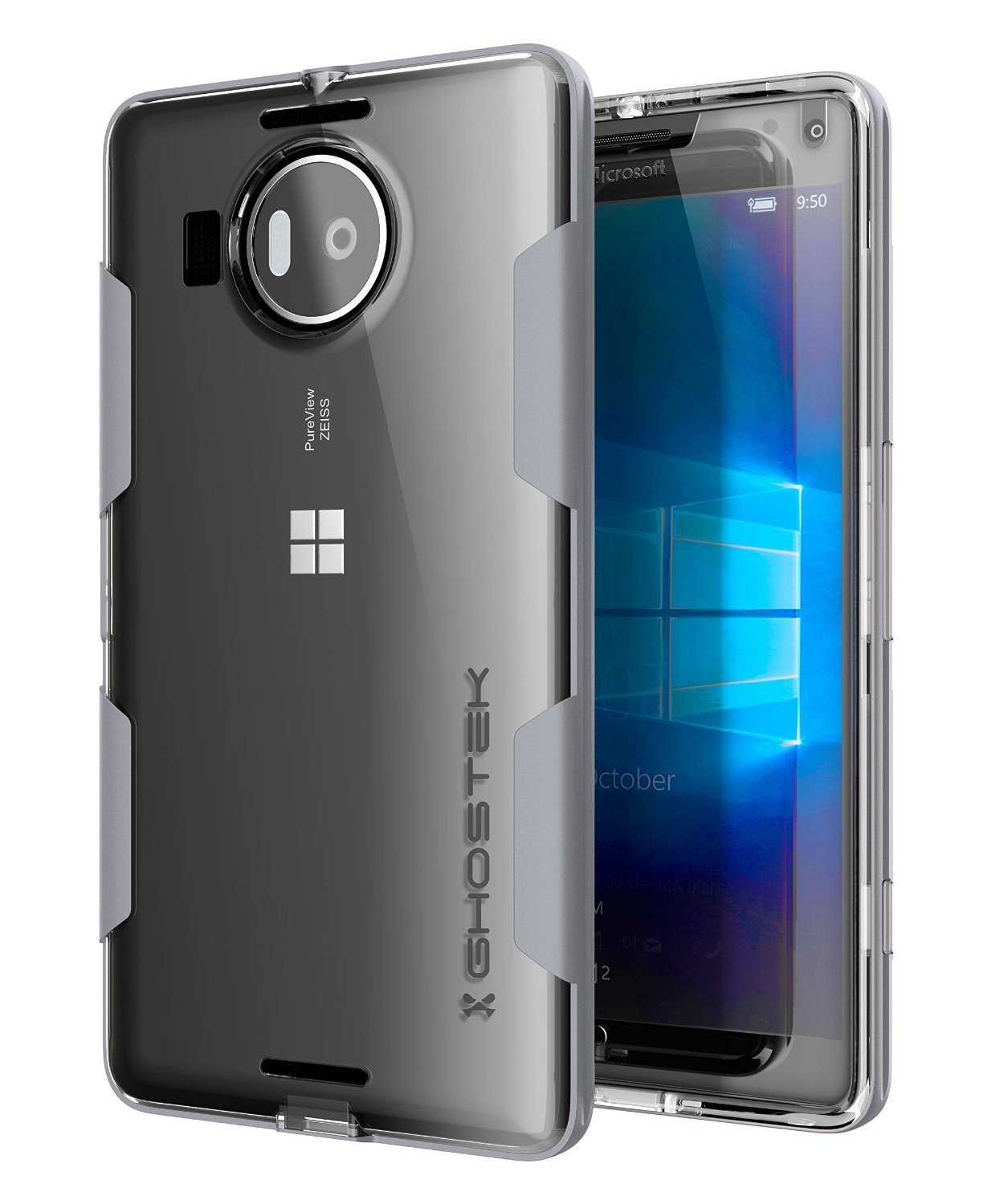 Microsoft Lumia 950 Case Ghostek® Cloak Silver Slim Hybrid Impact Armor | Lifetime Warranty Exchange - PunkCase NZ