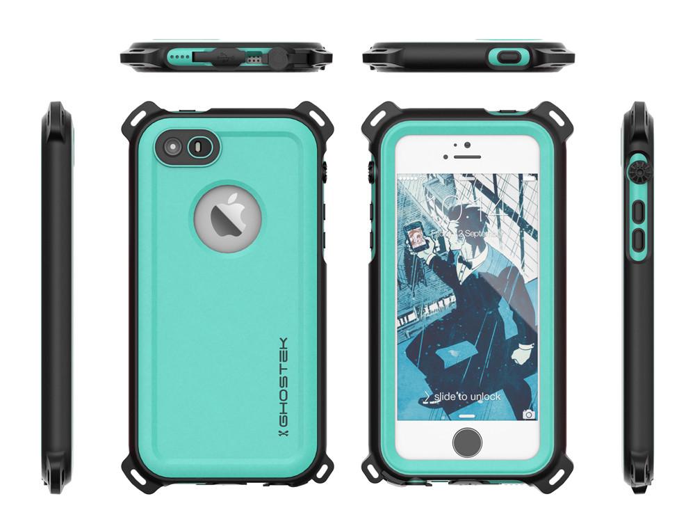 iPhone SE/5S/5 Waterproof Case Ghostek Nautical Teal Series| Underwater | Aluminum Frame | Ultra Fit - PunkCase NZ