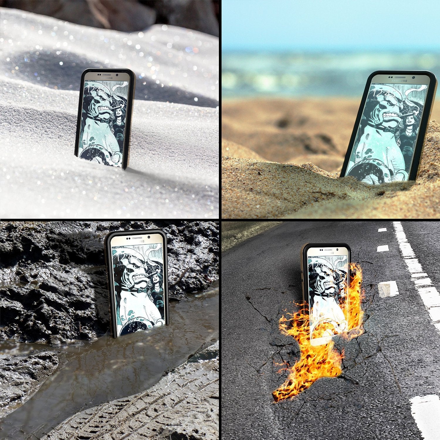 Note 5 Waterproof Case, Ghostek® Atomic 2.0 Series Red for Samsung Galaxy Note 5 | Aluminum Frame - PunkCase NZ
