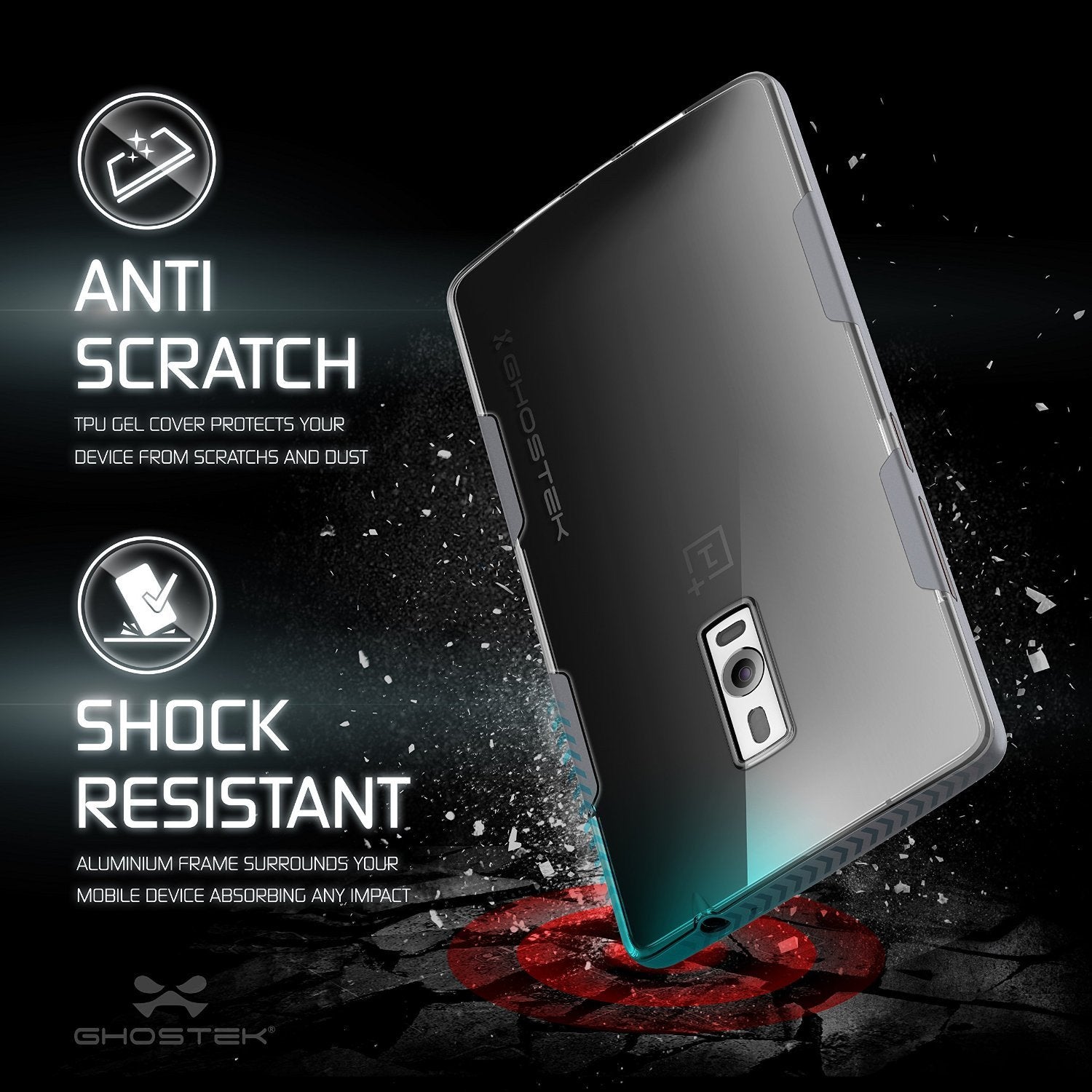 OnePlus 2 Case, Ghostek® Cloak Silver Series for OnePlus 2 Slim Hybrid | Lifetime Warranty Exchange - PunkCase NZ