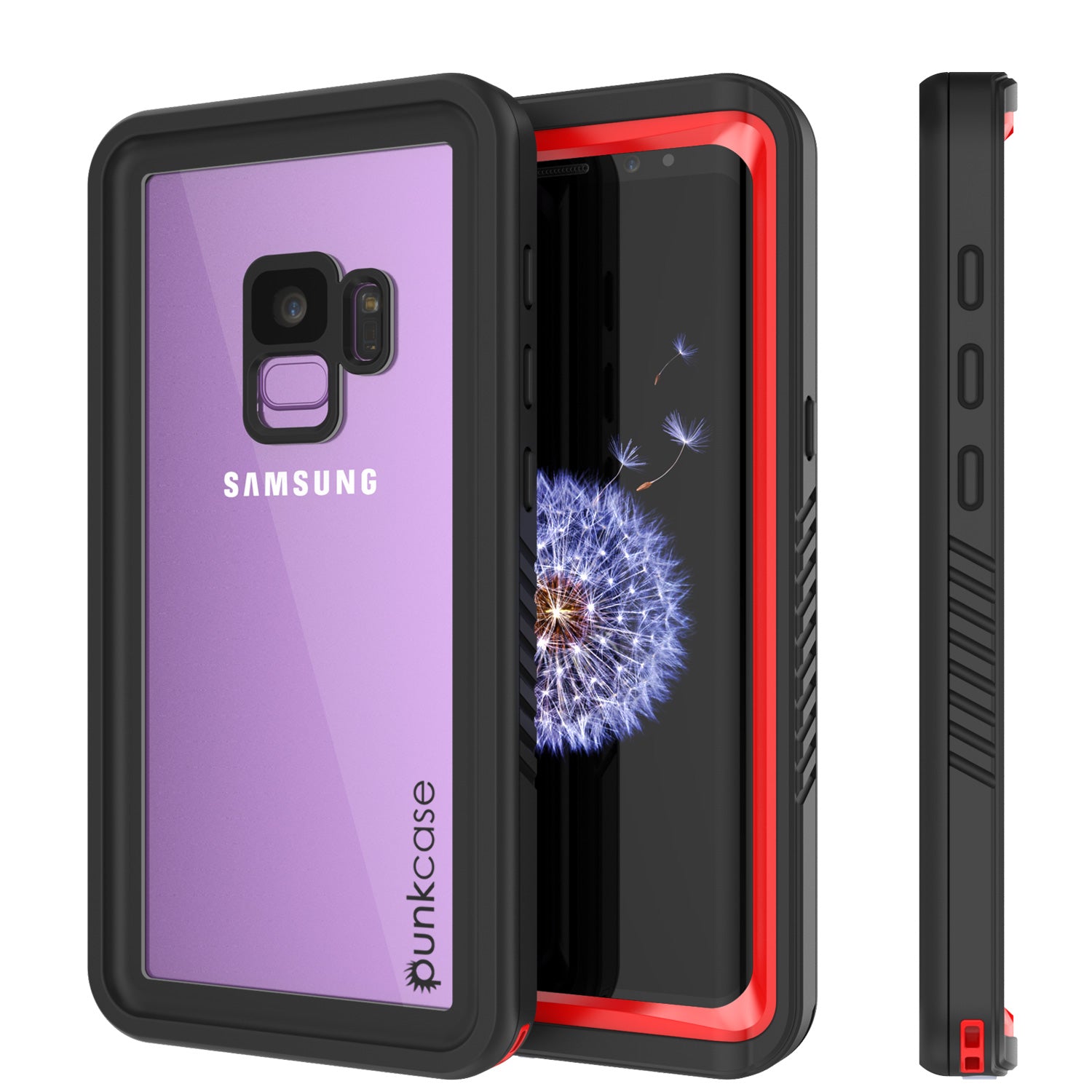 Galaxy S9 PLUS Waterproof Case, Punkcase [Extreme Series] [Slim Fit] [IP68 Certified] [Shockproof] [Snowproof] [Dirproof] Armor Cover W/ Built In Screen Protector for Samsung Galaxy S9+ [Red]