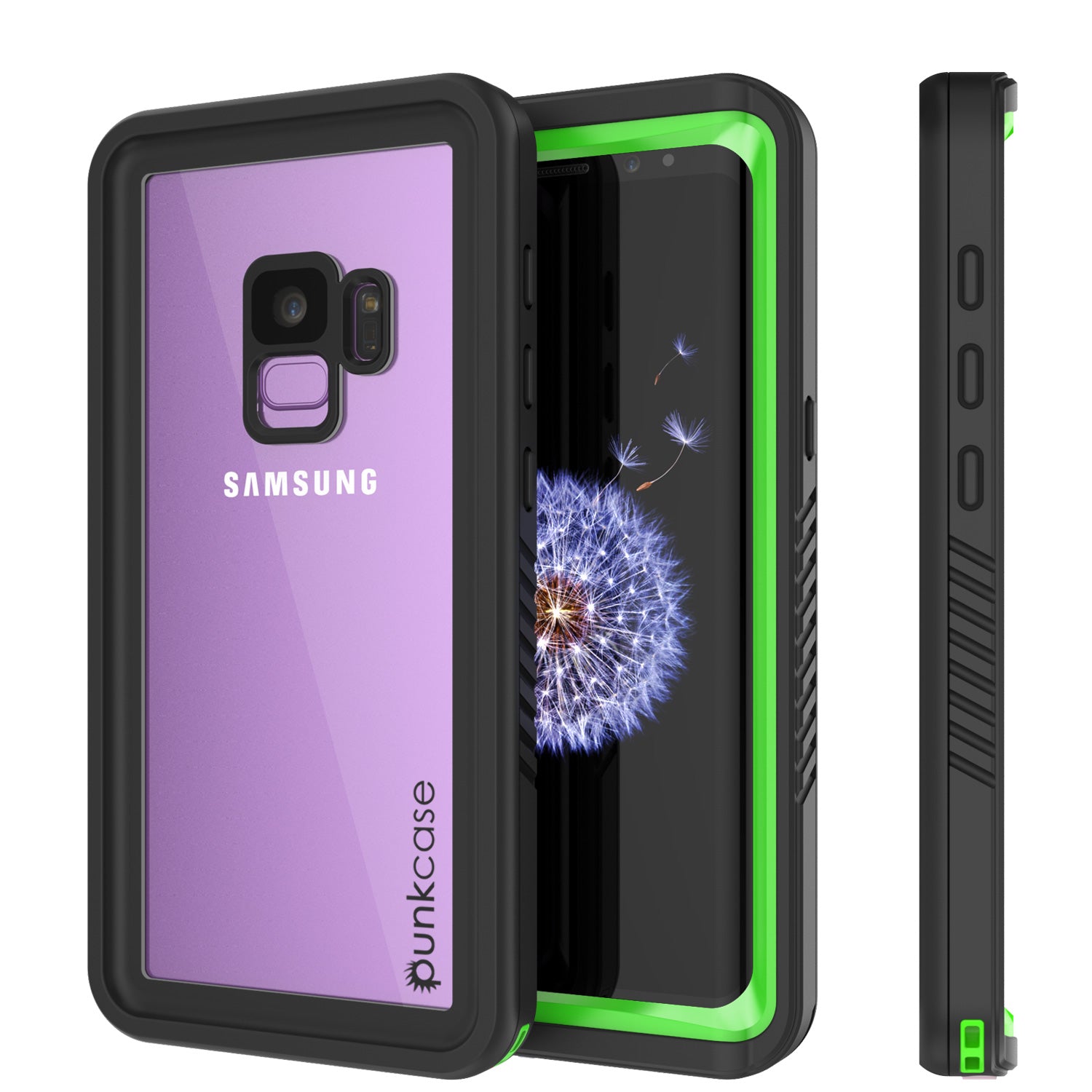 Galaxy S9 Waterproof Case, Punkcase [Extreme Series] [Slim Fit] [IP68 Certified] [Shockproof] [Snowproof] [Dirproof] Armor Cover W/ Built In Screen Protector for Samsung Galaxy S9 [Light Green]