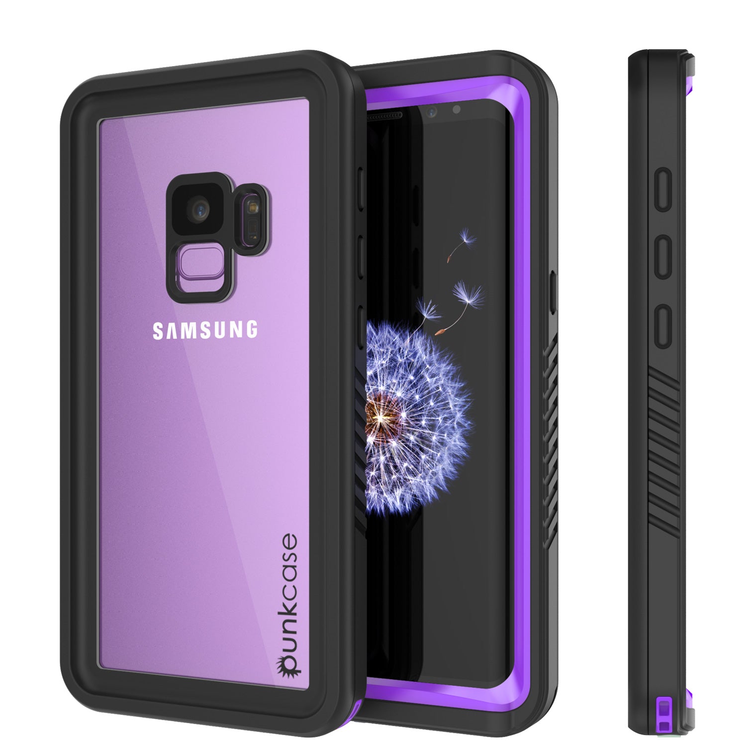 Galaxy S9 PLUS Waterproof Case, Punkcase [Extreme Series] [Slim Fit] [IP68 Certified] [Shockproof] [Snowproof] [Dirproof] Armor Cover W/ Built In Screen Protector for Samsung Galaxy S9+ [Purple]