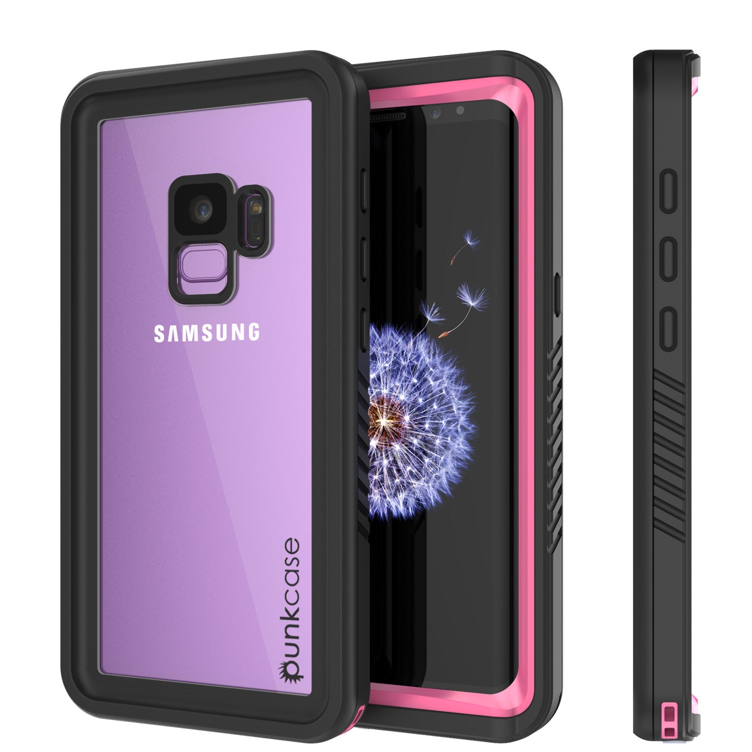Galaxy S9 Waterproof Case, Punkcase [Extreme Series] [Slim Fit] [IP68 Certified] [Shockproof] [Snowproof] [Dirproof] Armor Cover W/ Built In Screen Protector for Samsung Galaxy S9 [Pink]