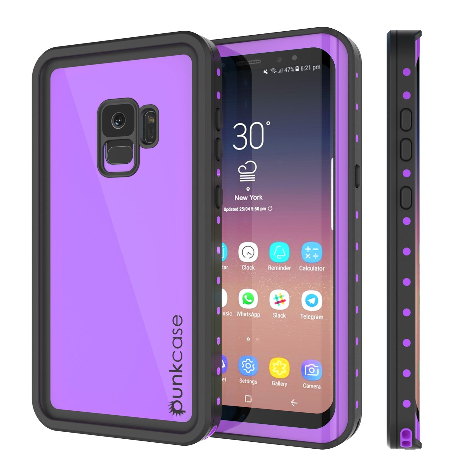 Galaxy S9 Waterproof Case PunkCase StudStar Purple Thin 6.6ft Underwater IP68 Shock/Snow Proof - PunkCase NZ