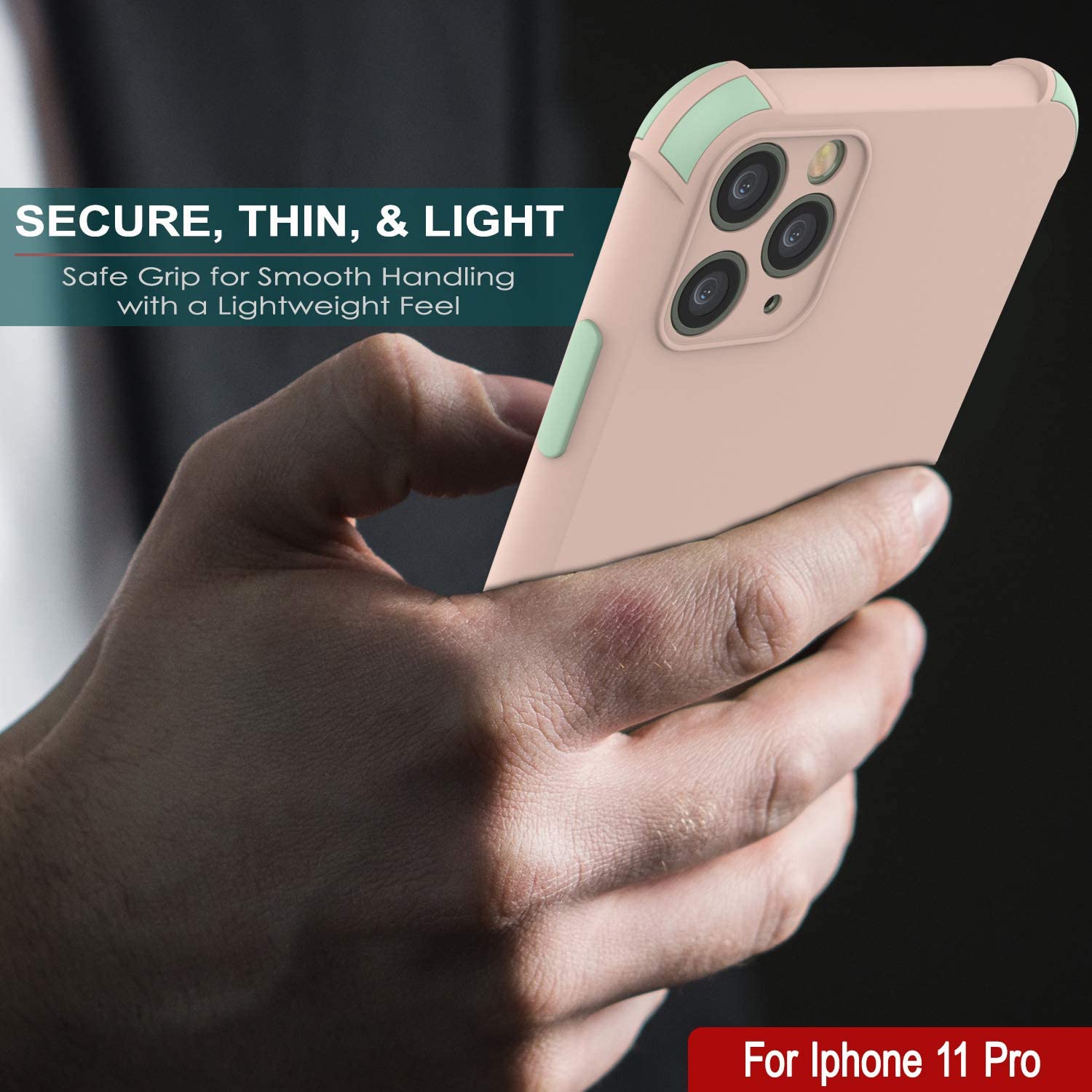Punkcase Protective & Lightweight TPU Case [Sunshine Series] for iPhone 11 Pro [Pink]