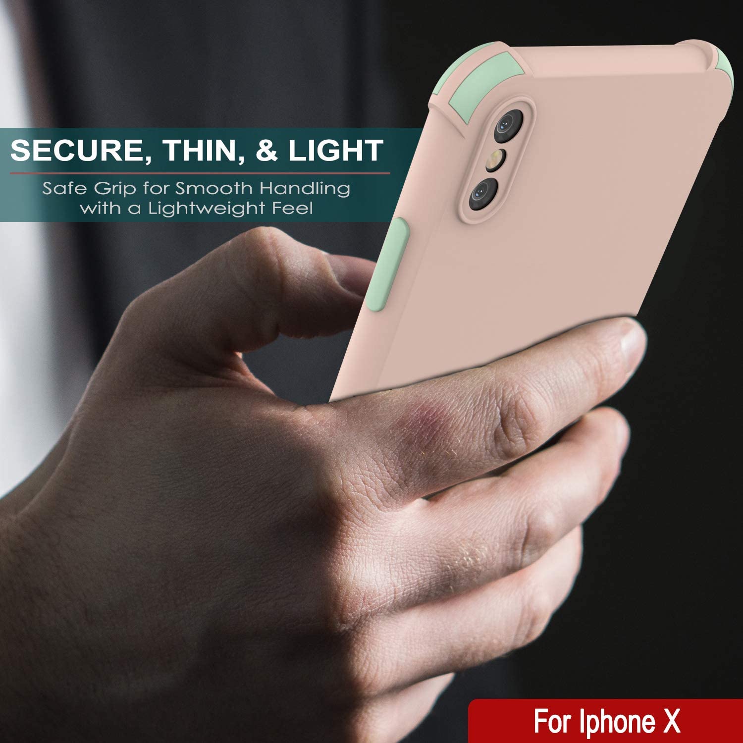 Punkcase Protective & Lightweight TPU Case [Sunshine Series] for iPhone X [Pink]