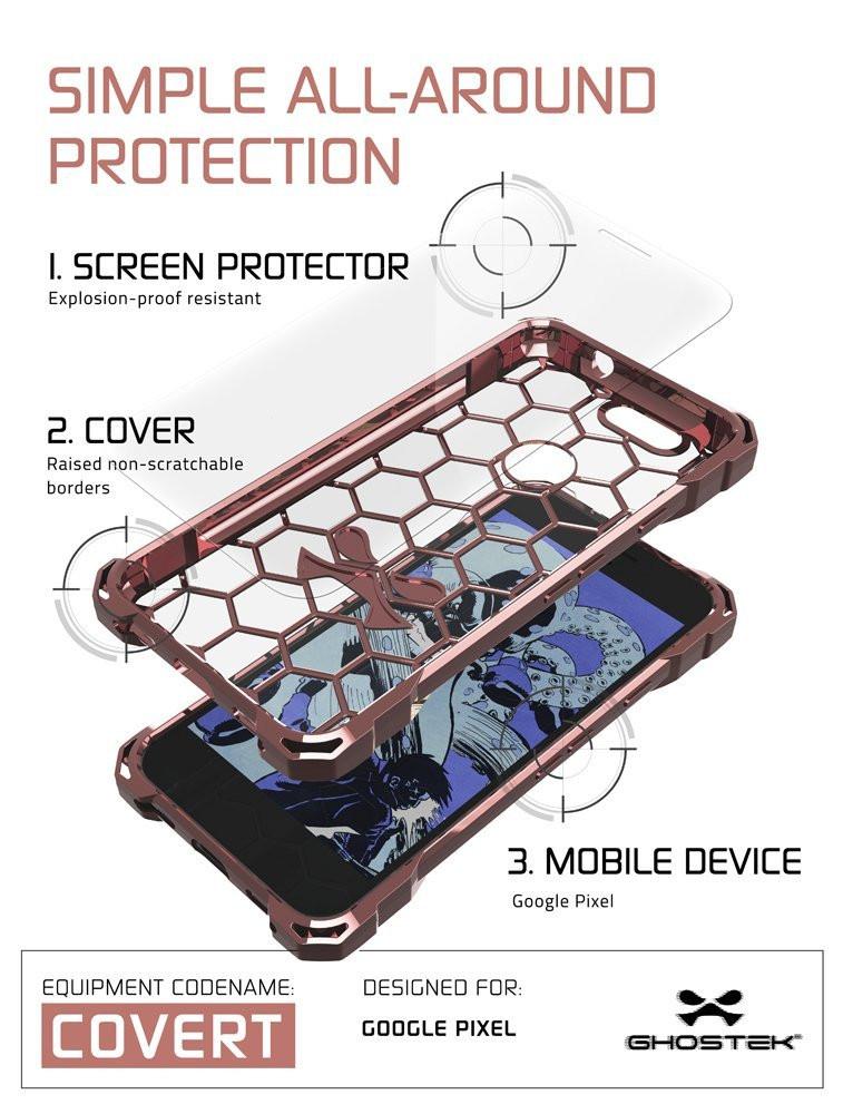 Google Pixel Case, Ghostek® Covert Peach, Premium Impact Protective Armor | Lifetime Warranty Exchange - PunkCase NZ