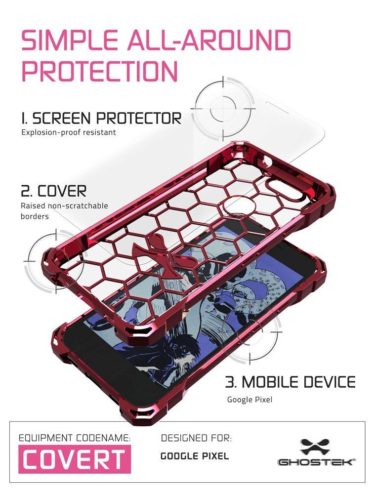Google Pixel Case, Ghostek® Covert Rose Pink, Premium Impact Protective Armor | Warranty - PunkCase NZ