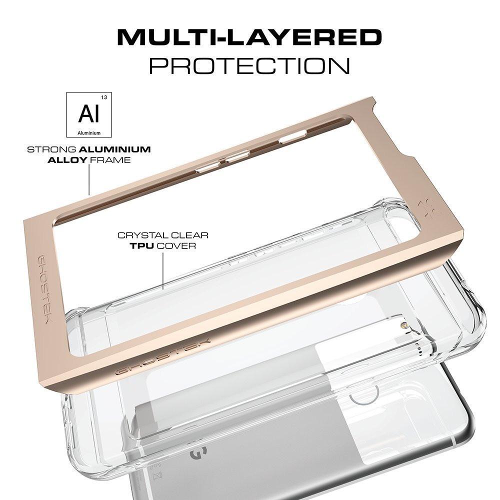 Google Pixel XL Case, Ghostek® Cloak 2.0 Gold w/ Explosion-Proof Screen Protector | Aluminum Frame - PunkCase NZ