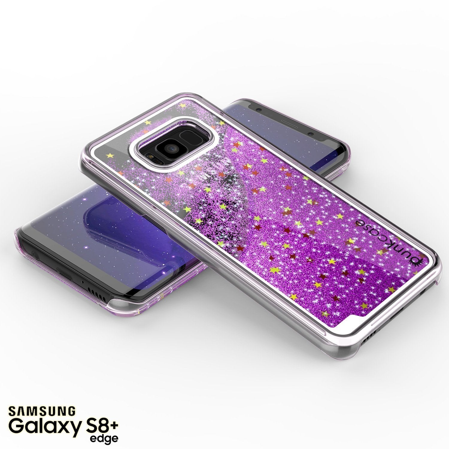 S8 Plus Case, Punkcase [Liquid Series] Protective Dual Layer Floating Glitter Cover with lots of Bling & Sparkle + PunkShield Screen Protector for Samsungs Galaxy S8+ [Purple] - PunkCase NZ