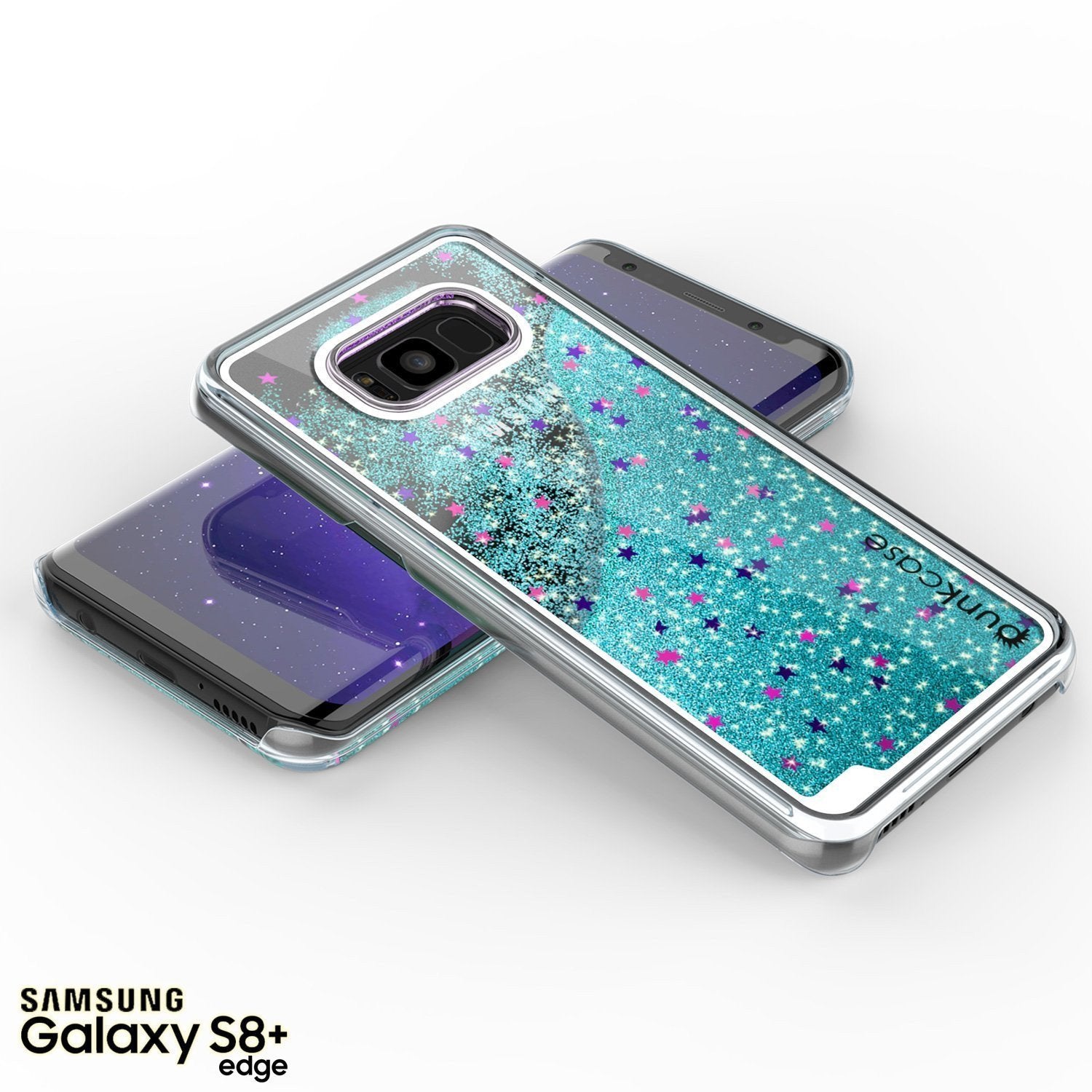 S8 Plus Case, Punkcase [Liquid Series] Protective Dual Layer Floating Glitter Cover with lots of Bling & Sparkle + PunkShield Screen Protector for Samsungs Galaxy S8+ [Teal] - PunkCase NZ