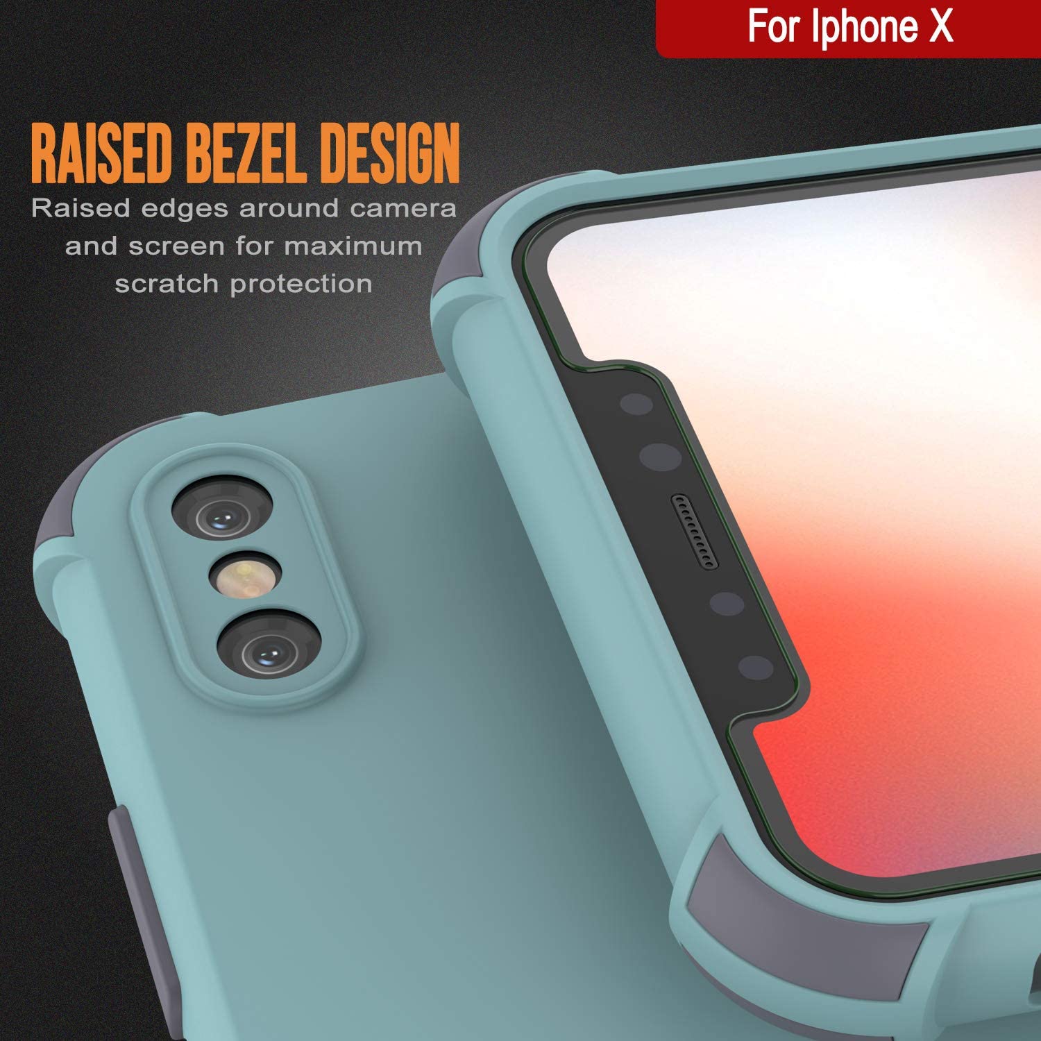 Punkcase Protective & Lightweight TPU Case [Sunshine Series] for iPhone X [Teal]