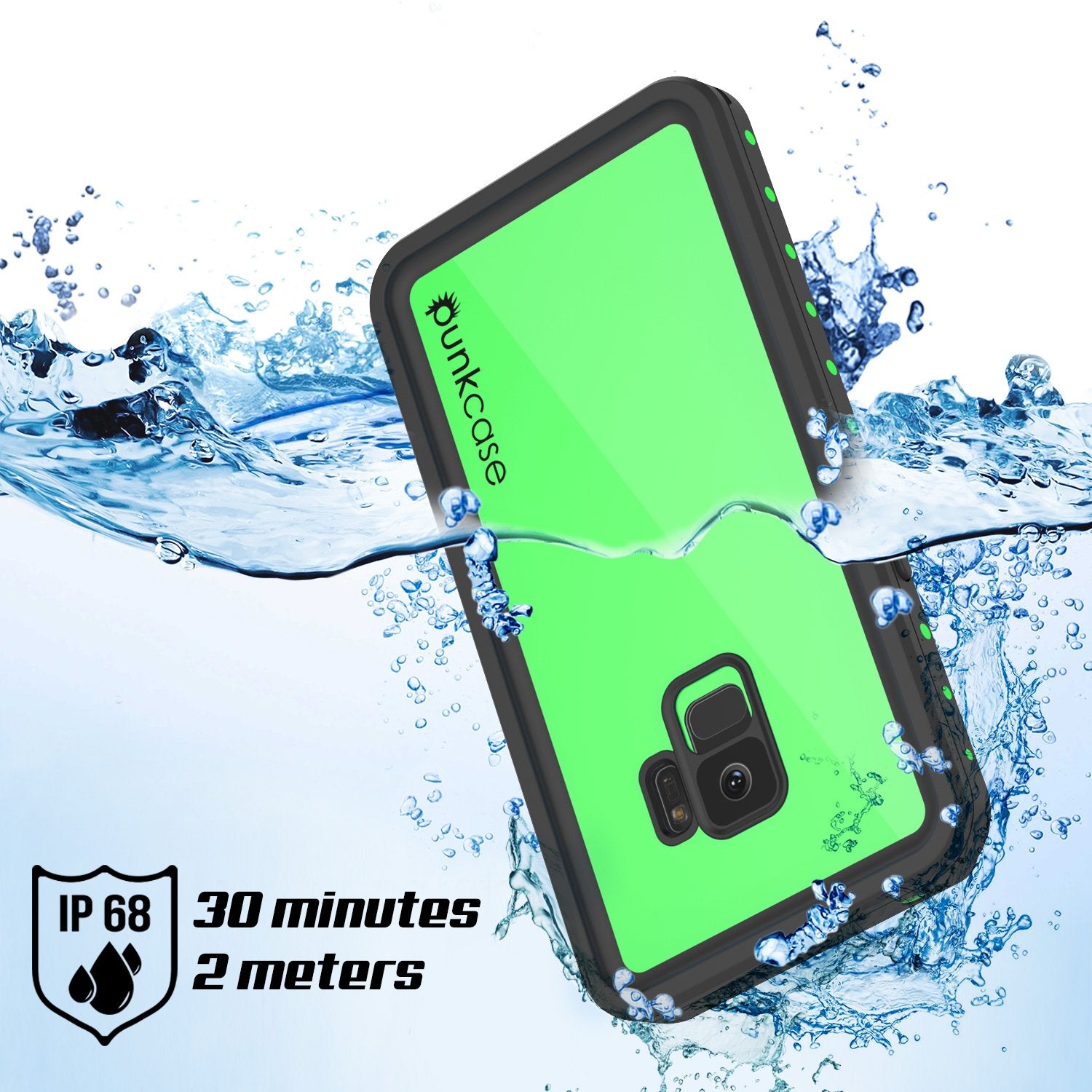 Galaxy S9 Waterproof Case PunkCase StudStar Light Green Thin 6.6ft Underwater IP68 ShockProof - PunkCase NZ