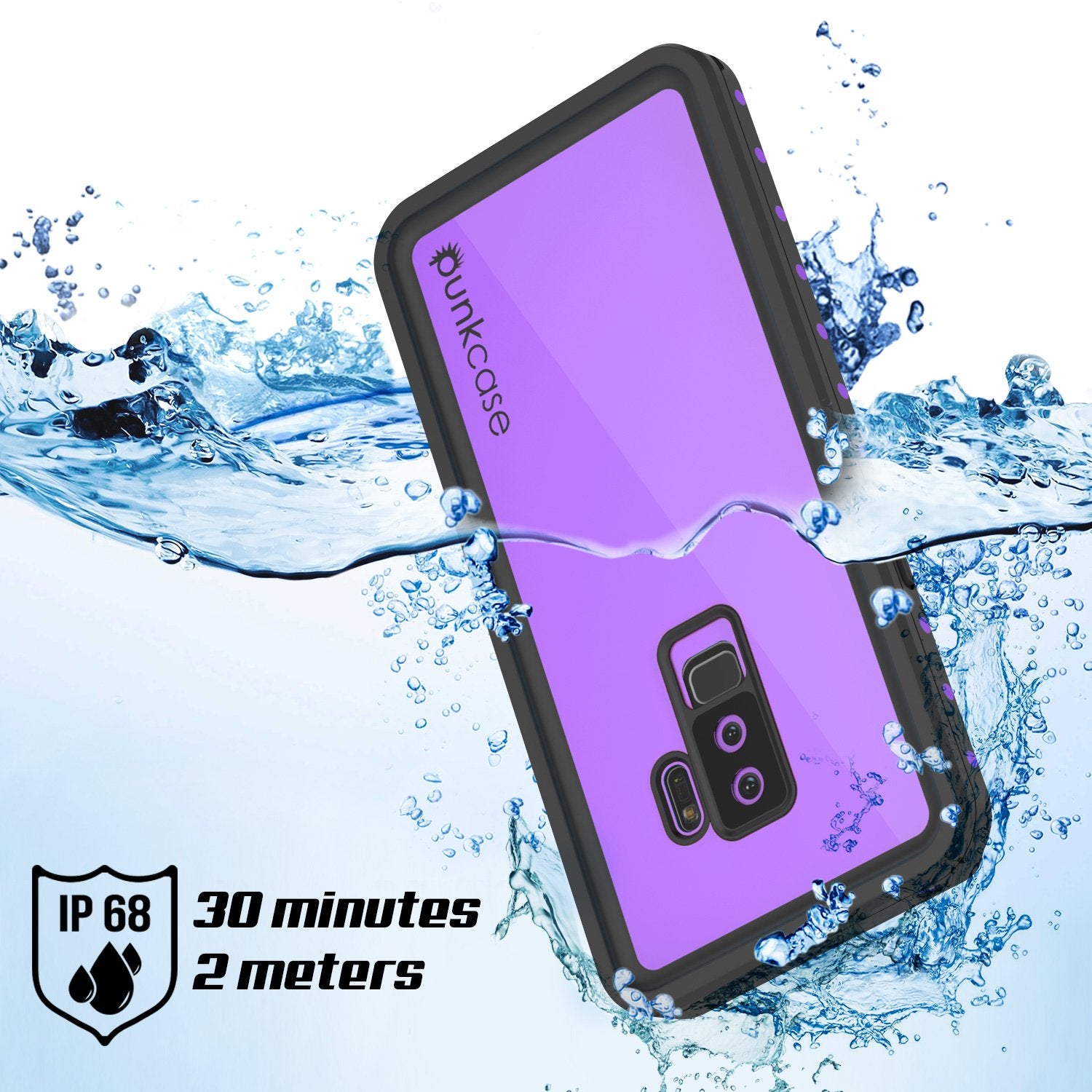 Galaxy S9 Plus Waterproof Case PunkCase StudStar Purple Thin 6.6ft Underwater IP68 Shock/Snow Proof - PunkCase NZ