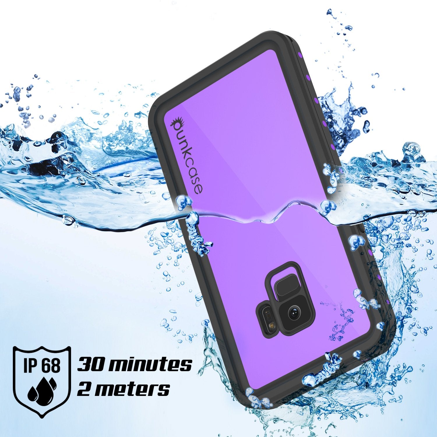 Galaxy S9 Waterproof Case PunkCase StudStar Purple Thin 6.6ft Underwater IP68 Shock/Snow Proof - PunkCase NZ