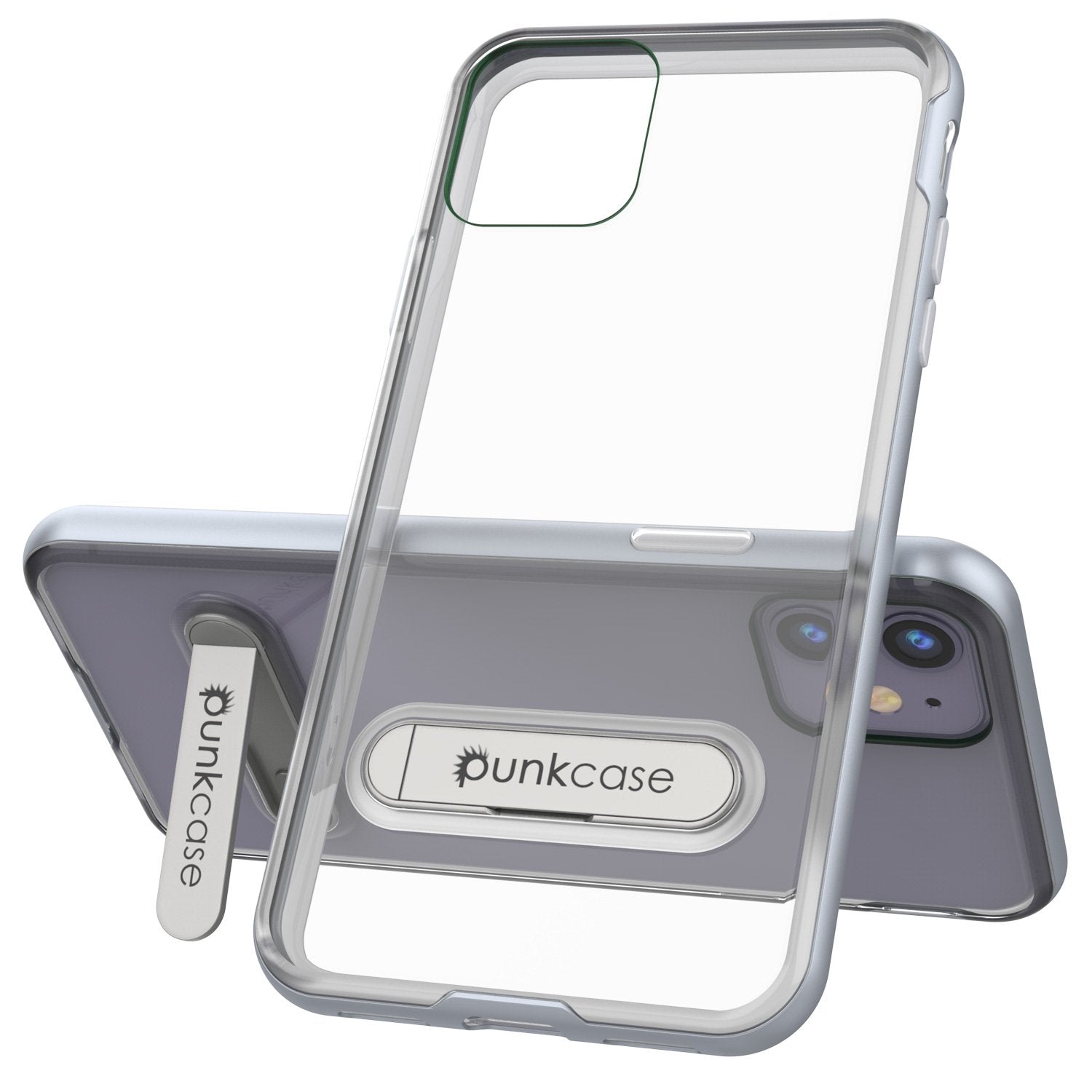 iPhone 12 Case, PUNKcase [LUCID 3.0 Series] [Slim Fit] Protective Cover w/ Integrated Screen Protector [Silver]