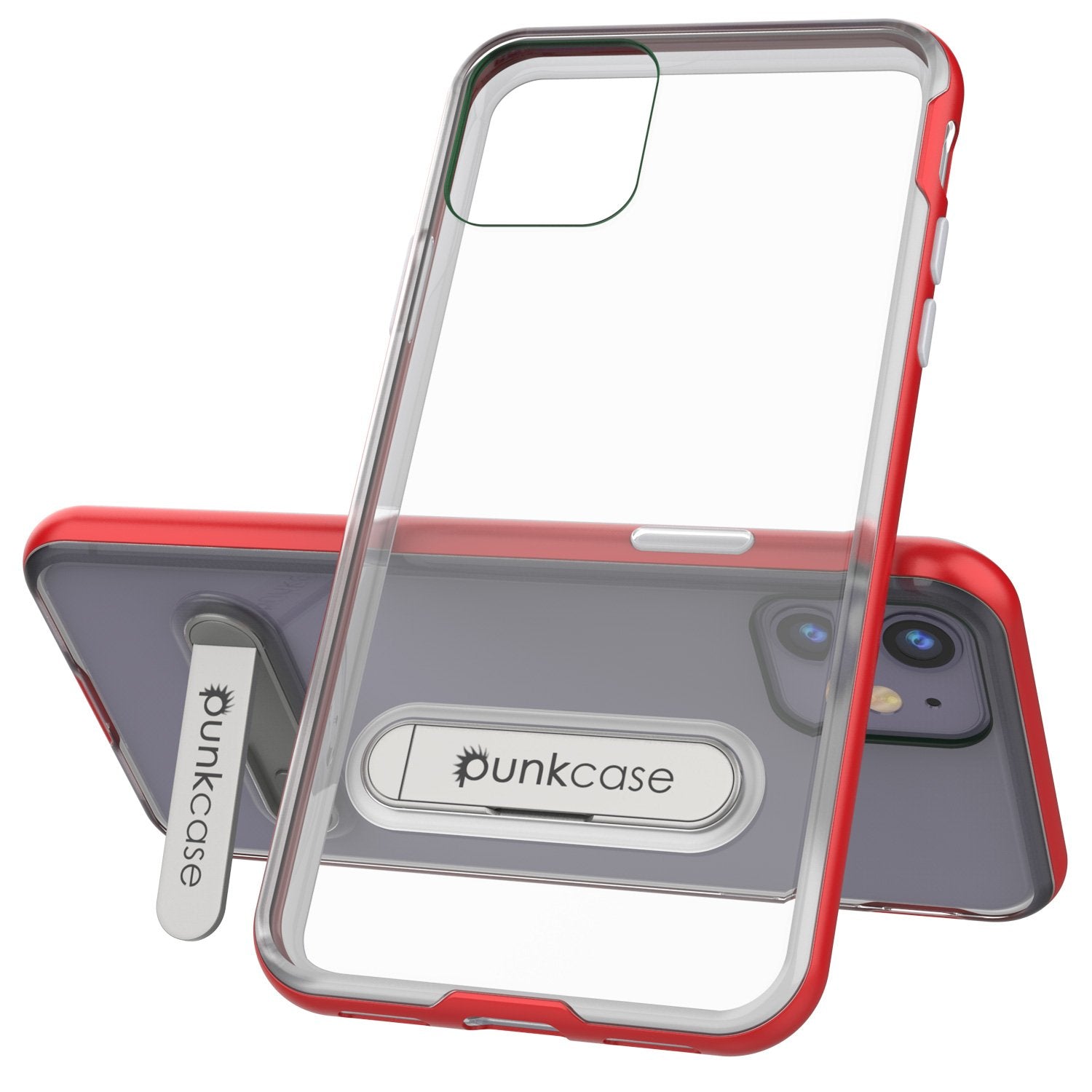 iPhone 12 Case, PUNKcase [LUCID 3.0 Series] [Slim Fit] Protective Cover w/ Integrated Screen Protector [Red]