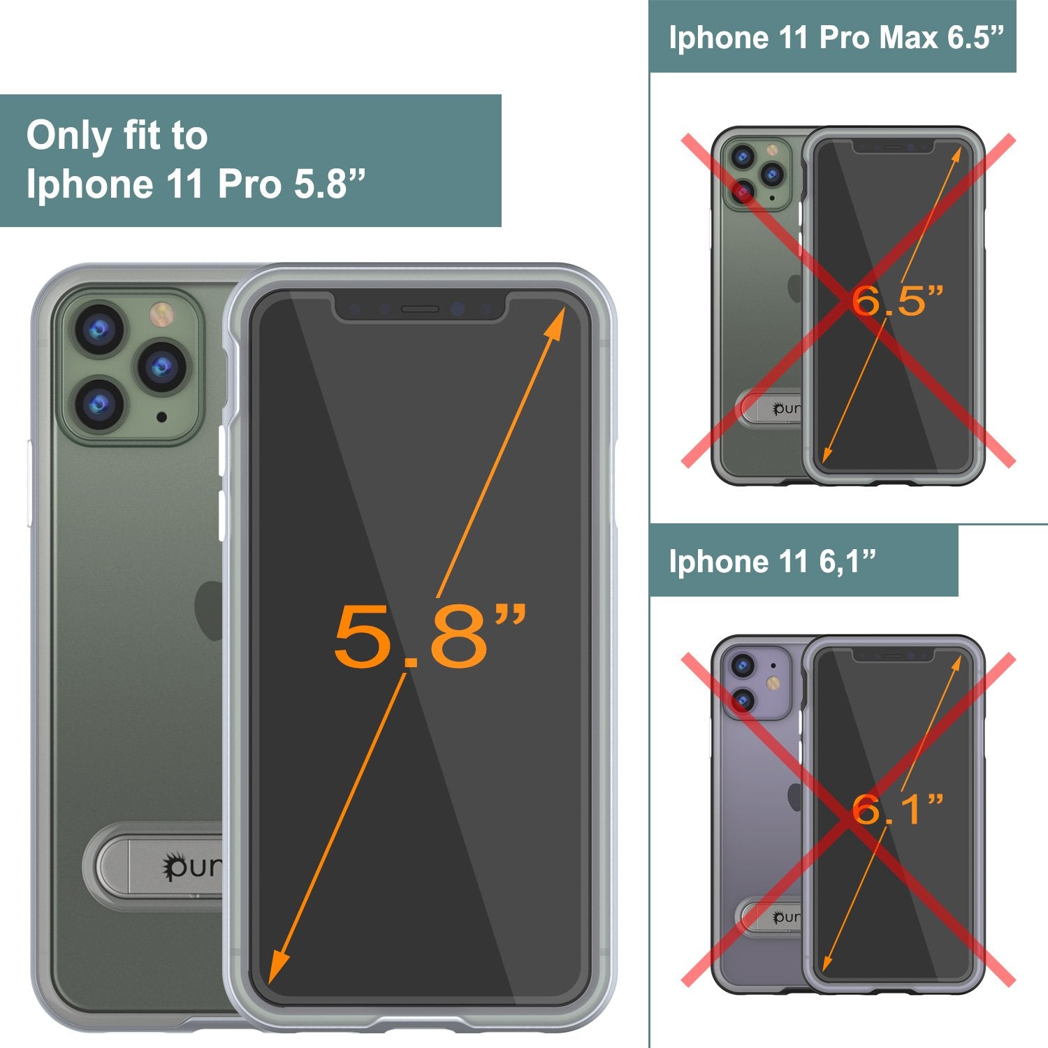 iPhone 12 Pro Case, PUNKcase [LUCID 3.0 Series] [Slim Fit] Protective Cover w/ Integrated Screen Protector [Silver]