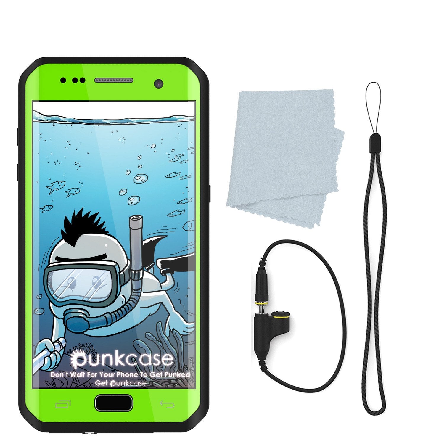 Galaxy S7 EDGE Waterproof Case PunkCase StudStar Light Green Thin 6.6ft Underwater IP68 ShockProof - PunkCase NZ