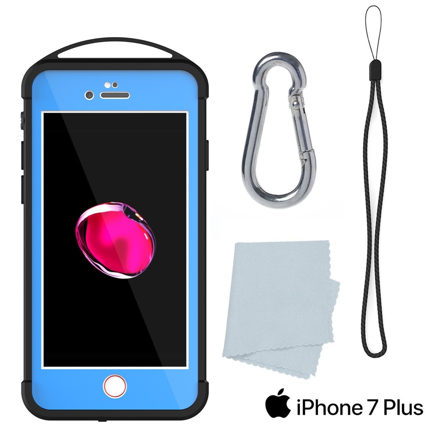 iPhone 8+ Plus Waterproof Case, Punkcase ALPINE Series, Light Blue | Heavy Duty Armor Cover - PunkCase NZ