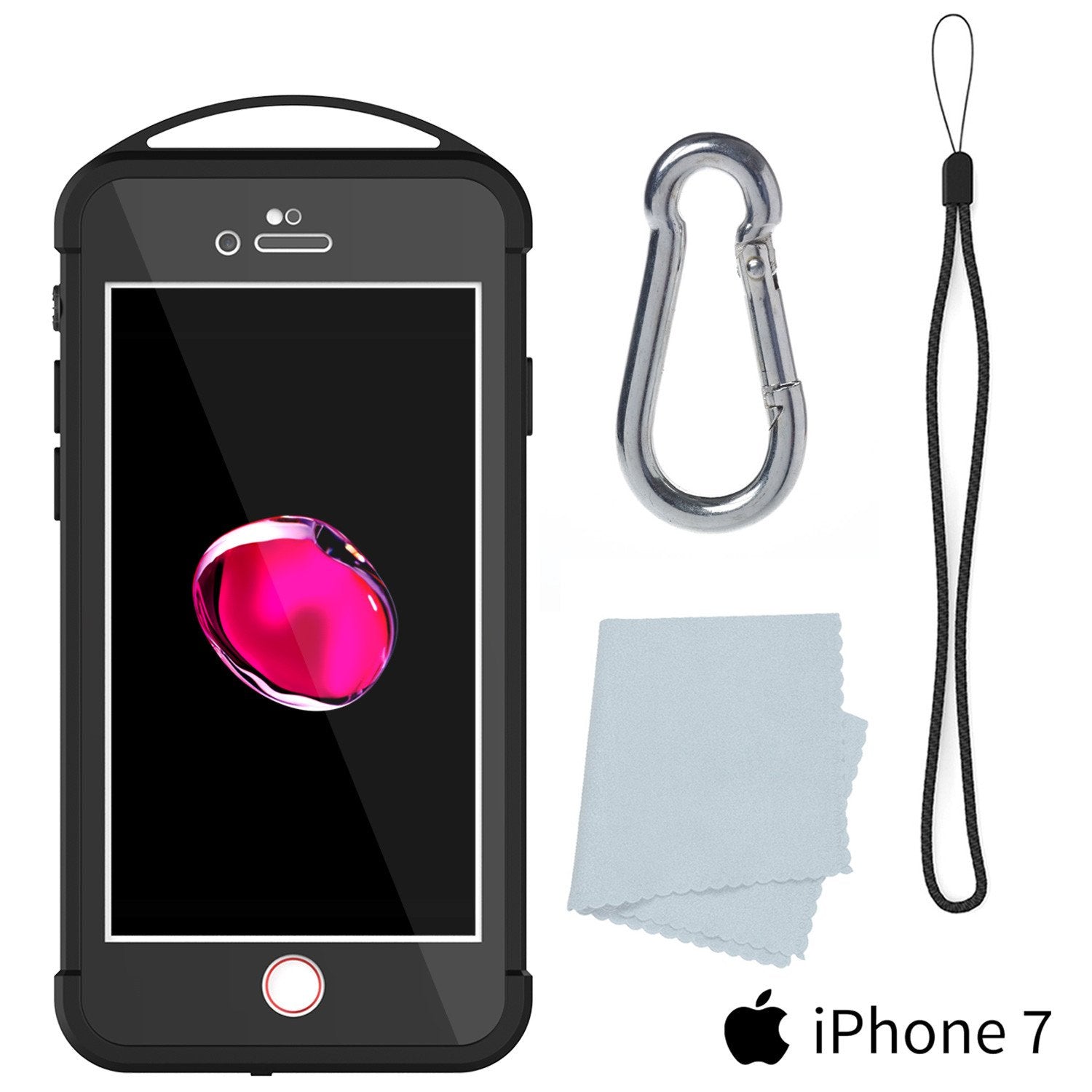 iPhone 7 Waterproof Case, Punkcase ALPINE Series, Black | Heavy Duty Armor Cover - PunkCase NZ