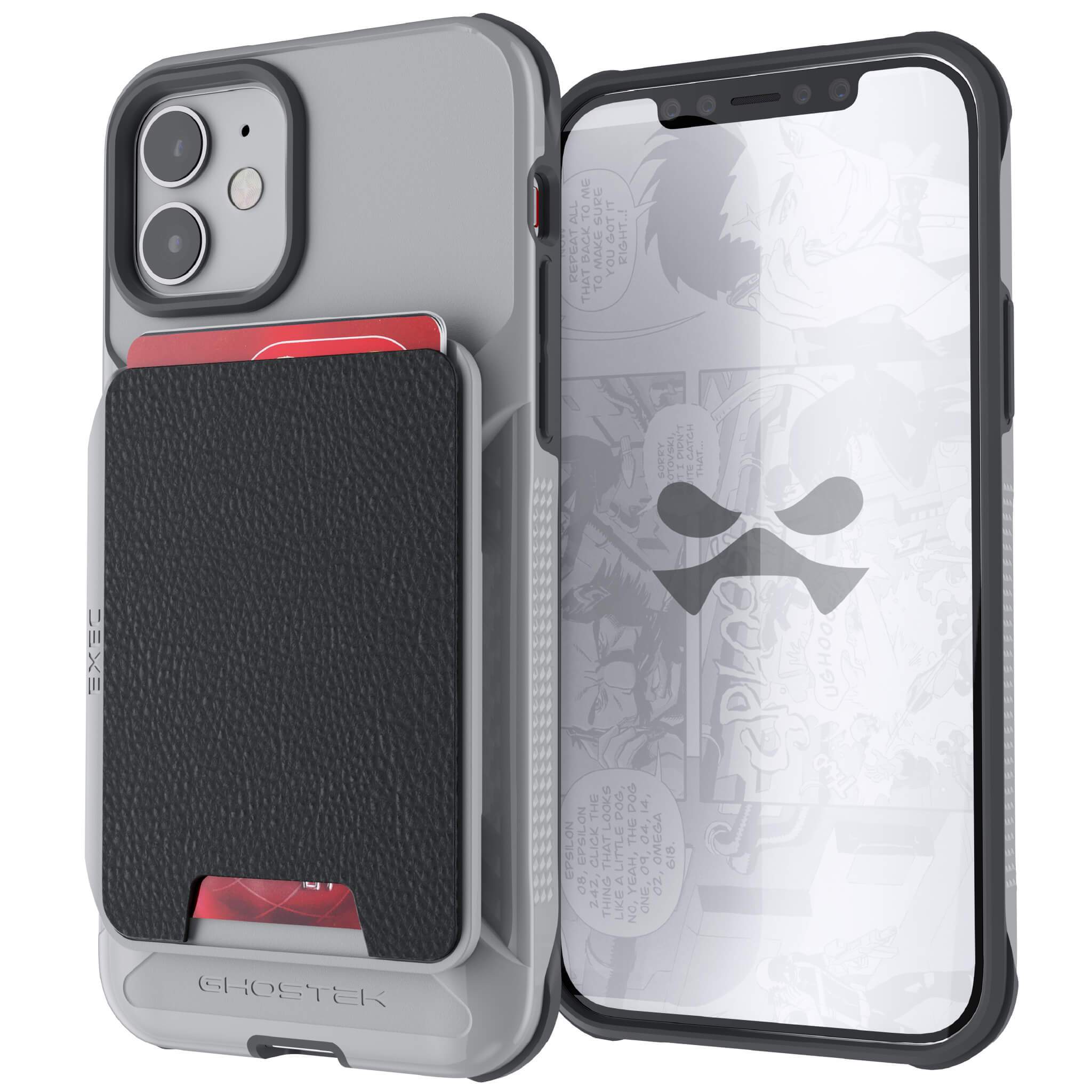 iPhone 12 Mini  - Magnetic Wallet Case with Card Holder [Gray]