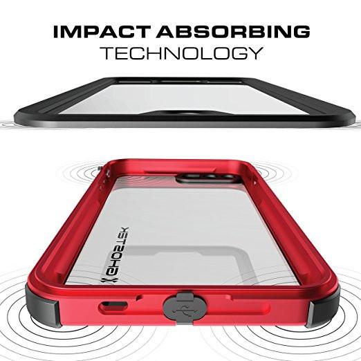 iPhone 7+ Plus Waterproof Case, Ghostek® Atomic 3.0 Red Series | Underwater | Touch-ID - PunkCase NZ