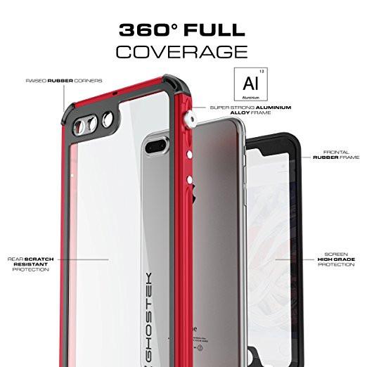 iPhone 7+ Plus Waterproof Case, Ghostek® Atomic 3.0 Silver Series | Underwater | Touch-ID - PunkCase NZ
