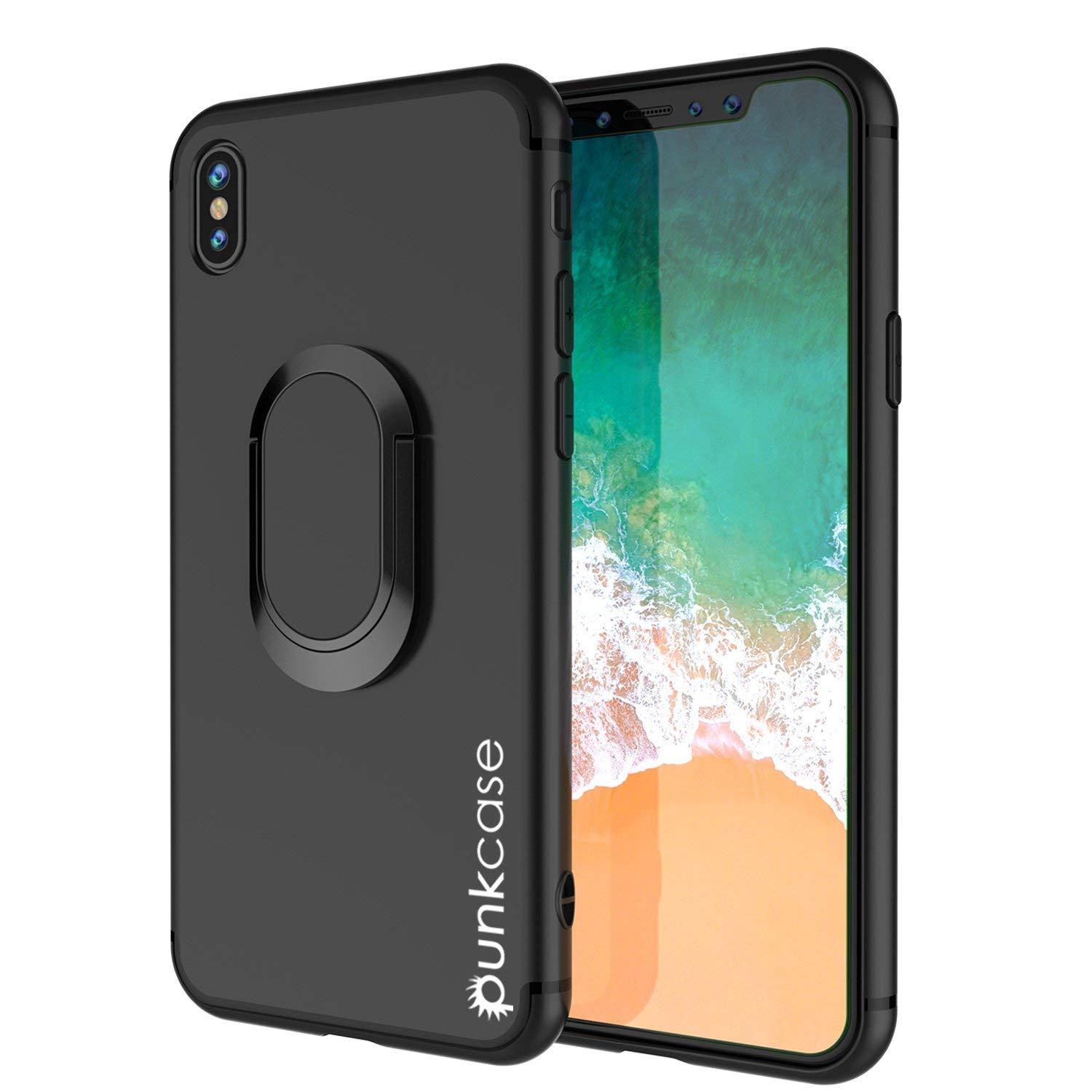 iPhone XR Case, Punkcase Magnetix Protective TPU Cover W/ Kickstand, Tempered Glass Screen Protector [Black] - PunkCase NZ
