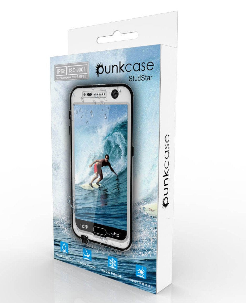 Galaxy S6 Waterproof Case, Punkcase StudStar White Thin 6.6ft Underwater IP68 Shock/Dirt/Snow Proof - PunkCase NZ