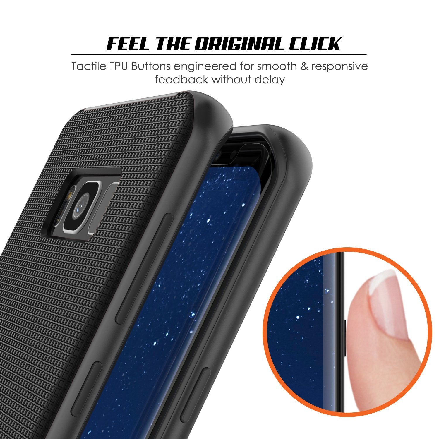 Galaxy S8 PLUS Case, PunkCase [Stealth Series] Hybrid 3-Piece Shockproof Dual Layer Cover [Non-Slip] [Soft TPU + PC Bumper] with PUNKSHIELD Screen Protector for Samsung S8+ [Black] - PunkCase NZ