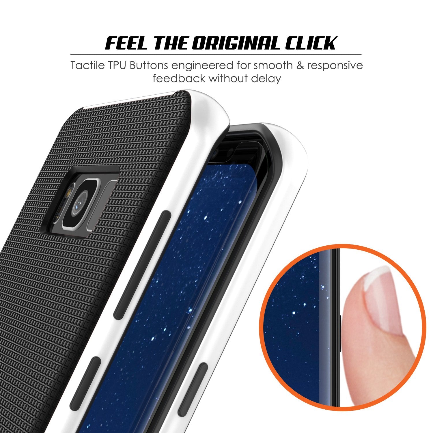 Galaxy S8 PLUS Case, PunkCase [Stealth Series] Hybrid 3-Piece Shockproof Dual Layer Cover [Non-Slip] [Soft TPU + PC Bumper] with PUNKSHIELD Screen Protector for Samsung S8+ [White] - PunkCase NZ