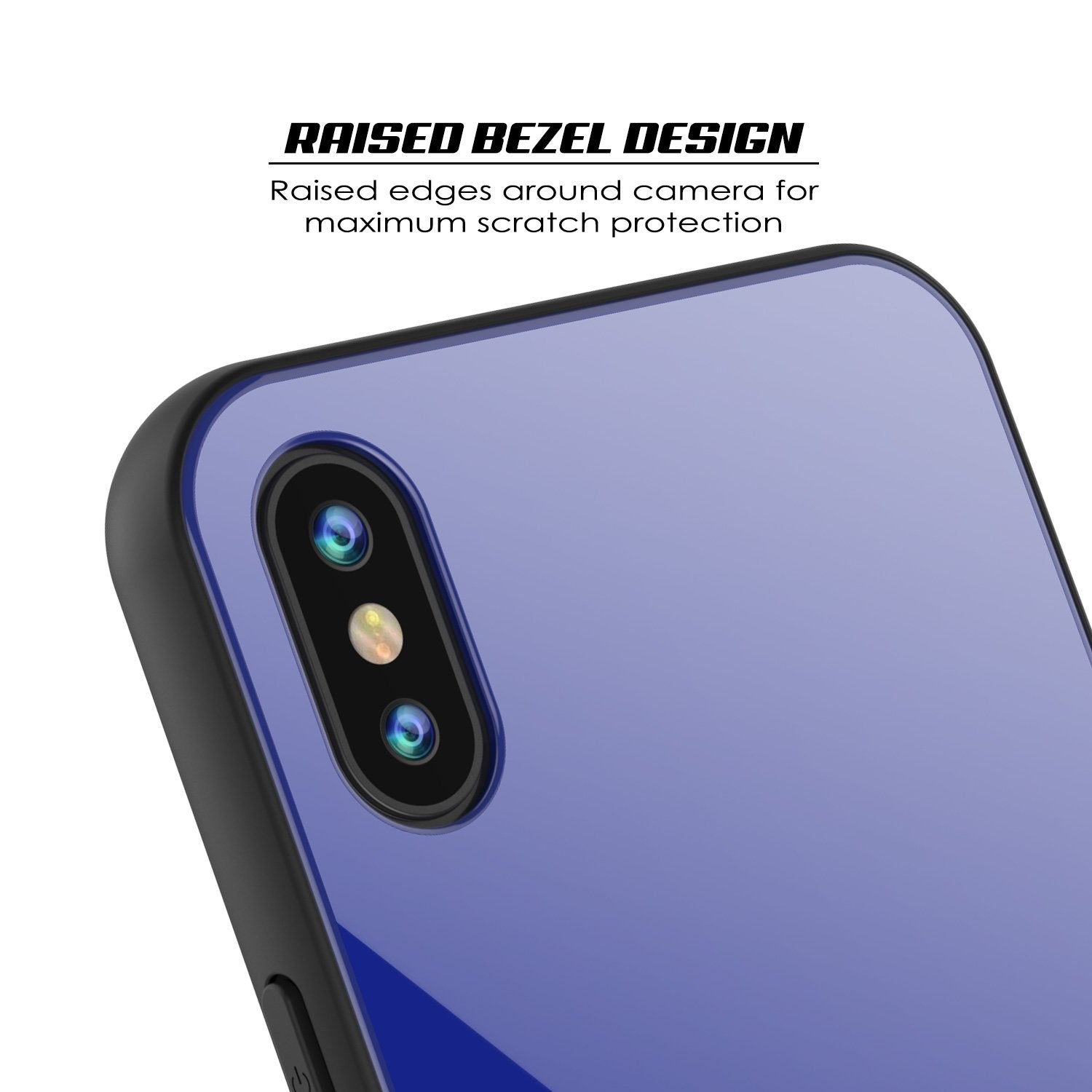 iPhone X Case, Punkcase GlassShield Ultra Thin Protective 9H Full Body Tempered Glass Cover W/ Drop Protection & Non Slip Grip for Apple iPhone 10 [Blue] - PunkCase NZ
