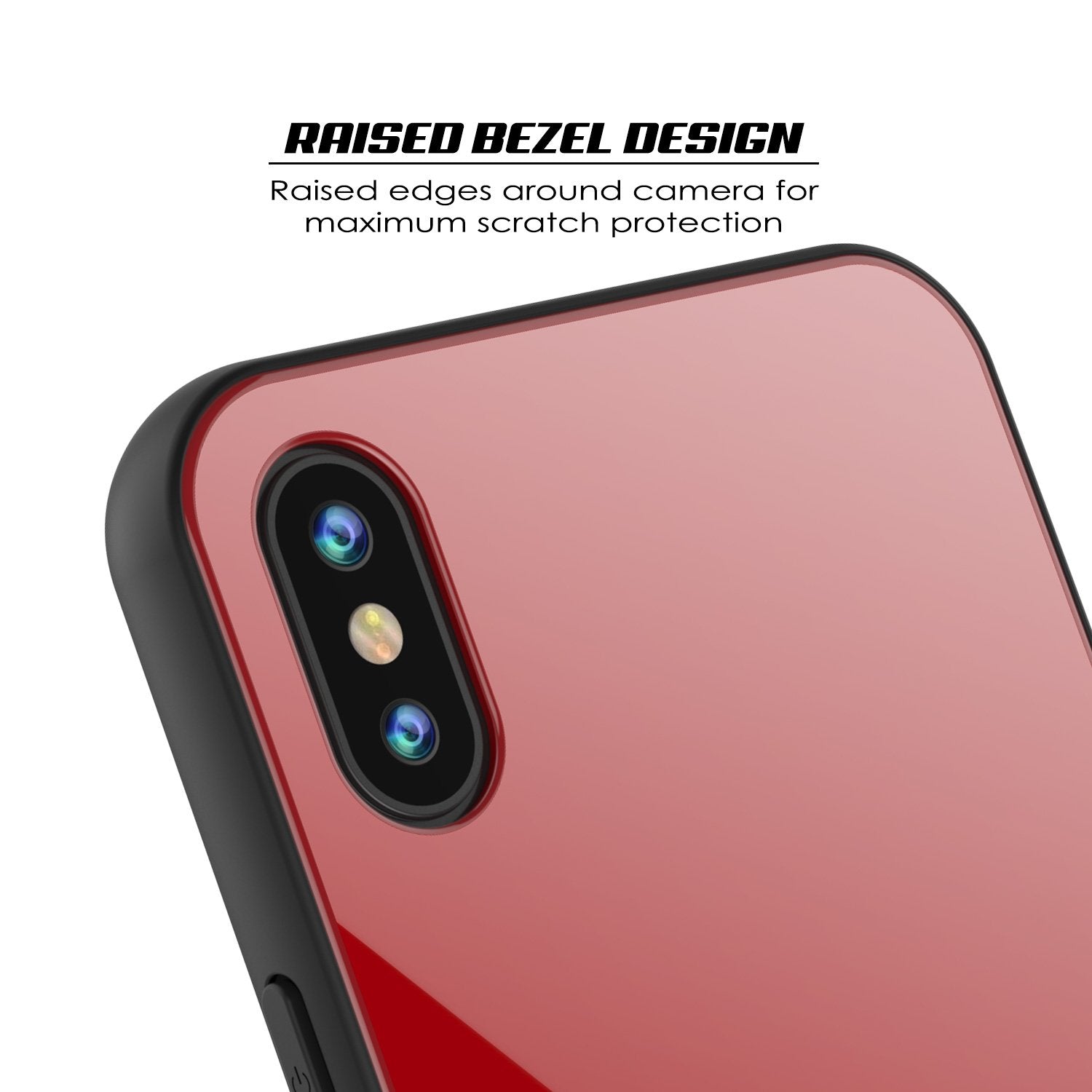 iPhone X Case, Punkcase GlassShield Ultra Thin Protective 9H Full Body Tempered Glass Cover W/ Drop Protection & Non Slip Grip for Apple iPhone 10 [Red] - PunkCase NZ