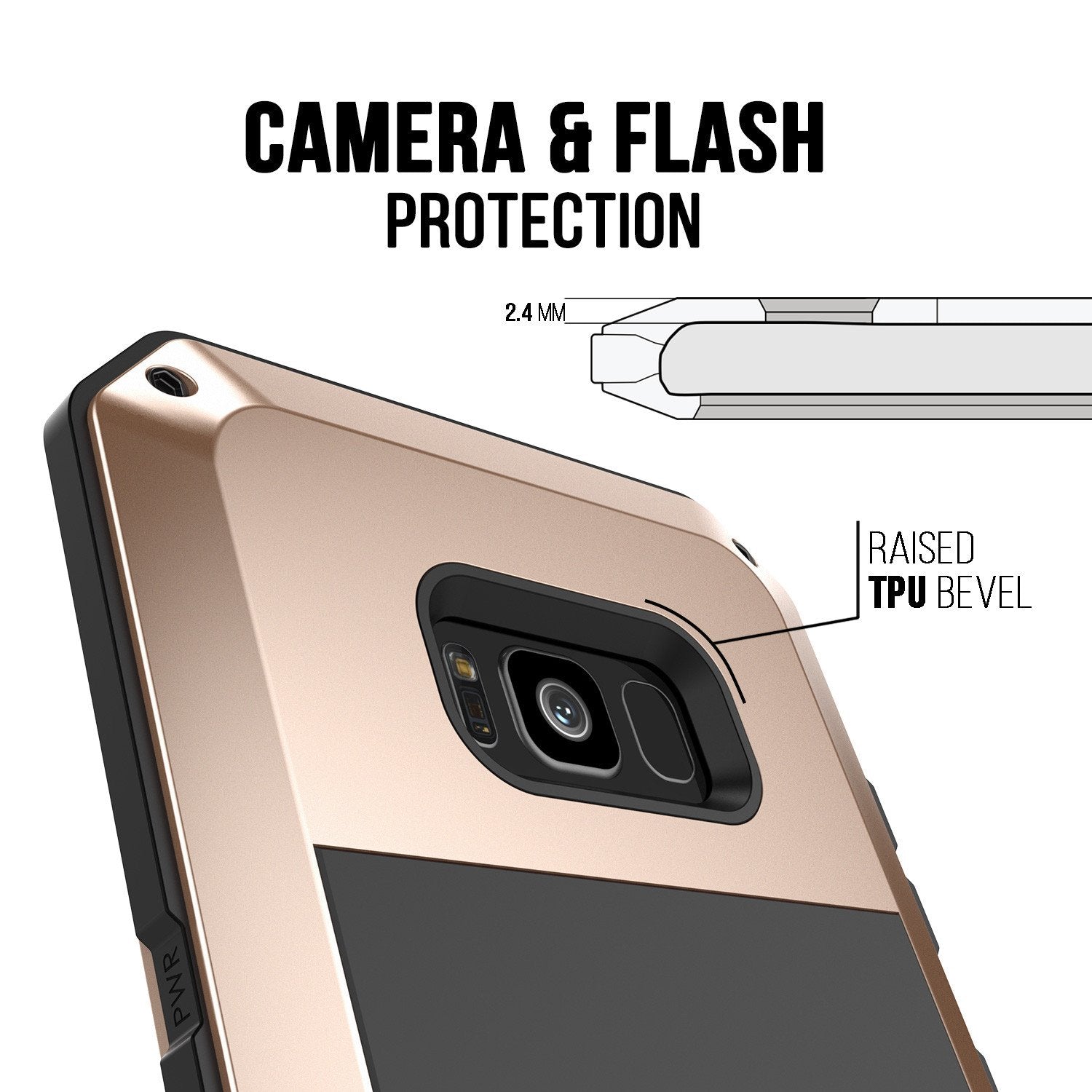 Galaxy S8+ Plus  Case, PUNKcase Metallic Gold Shockproof  Slim Metal Armor Case [Gold] - PunkCase NZ