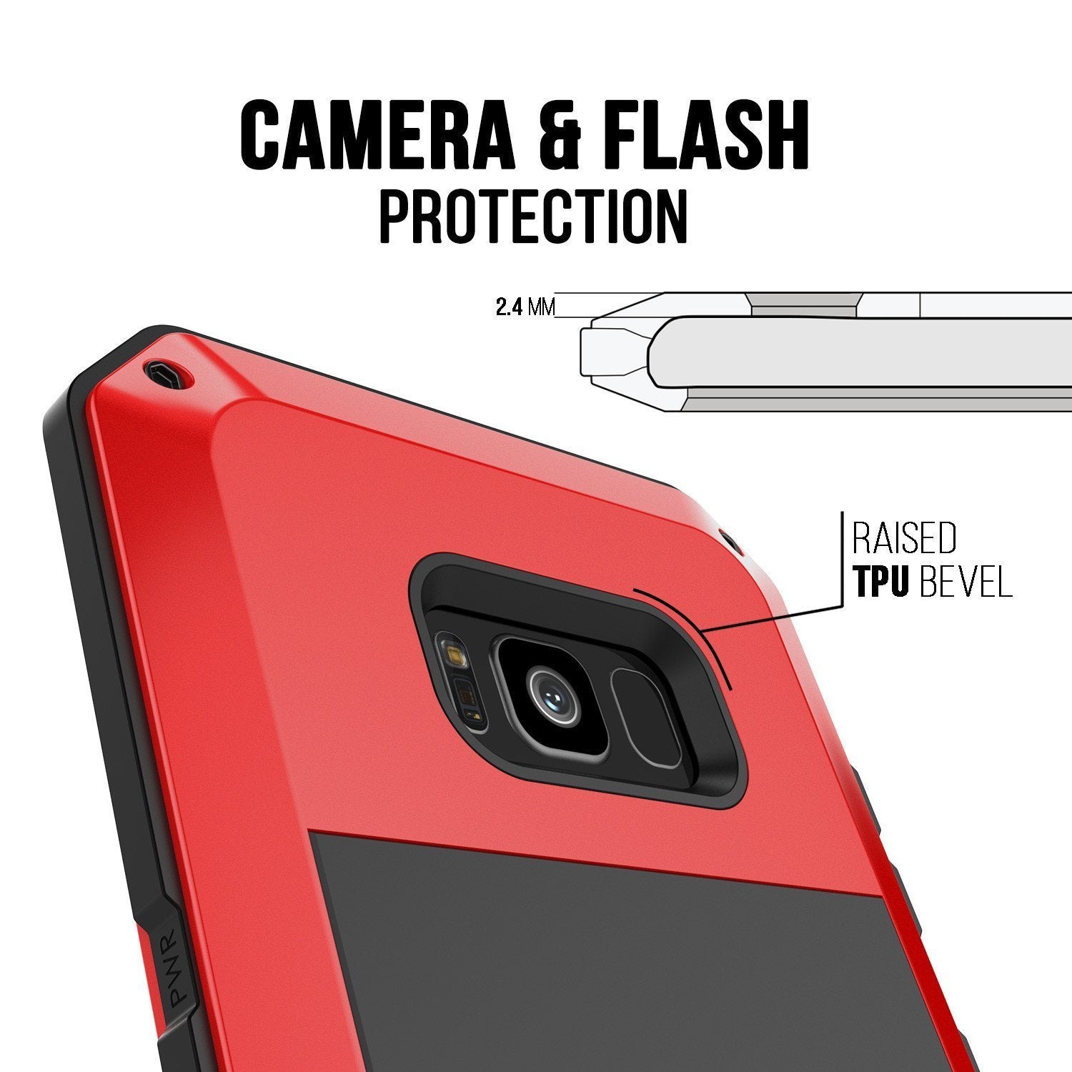 Galaxy Note 8  Case, PUNKcase Metallic Red Shockproof  Slim Metal Armor Case - PunkCase NZ