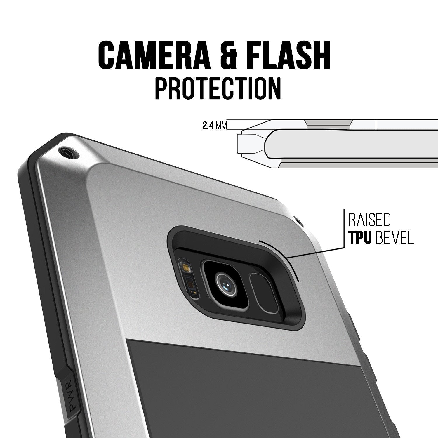 Galaxy S8+ Plus  Case, PUNKcase Metallic Silver Shockproof  Slim Metal Armor Case [Silver] - PunkCase NZ