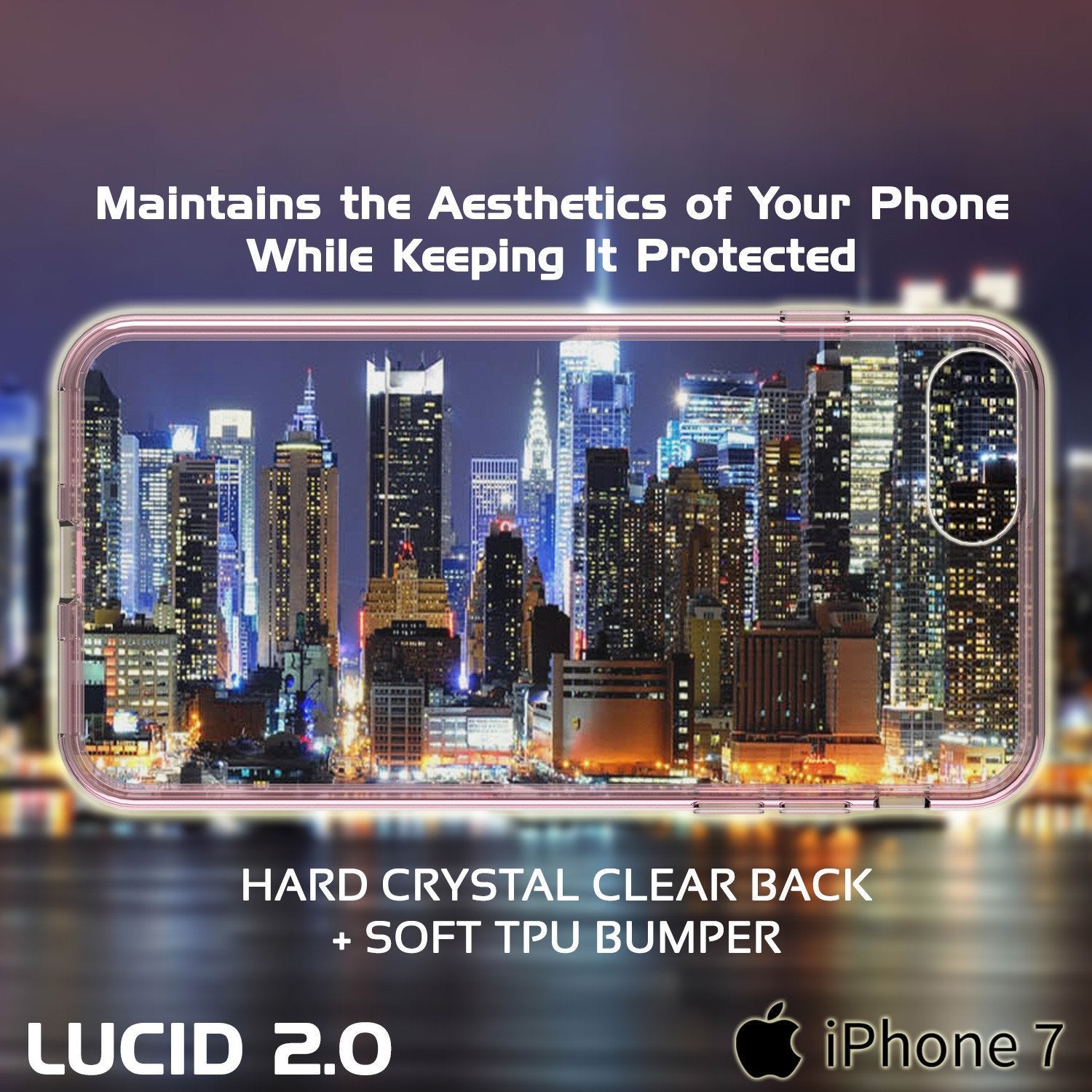 iPhone 8+ Plus Case Punkcase® LUCID 2.0 Crystal Pink Series w/ SHIELD Screen Protector | Ultra Fit - PunkCase NZ
