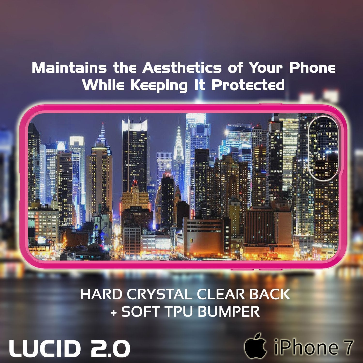 iPhone 7+ Plus Case Punkcase® LUCID 2.0 Pink Series w/ PUNK SHIELD Screen Protector | Ultra Fit - PunkCase NZ