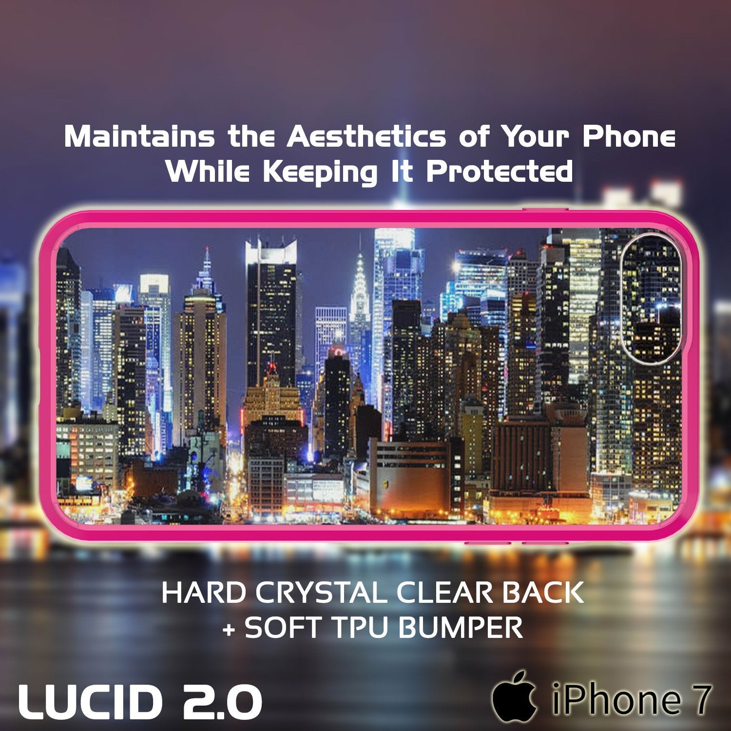 iPhone 7 Case Punkcase® LUCID 2.0 Pink Series w/ PUNK SHIELD Screen Protector | Ultra Fit - PunkCase NZ